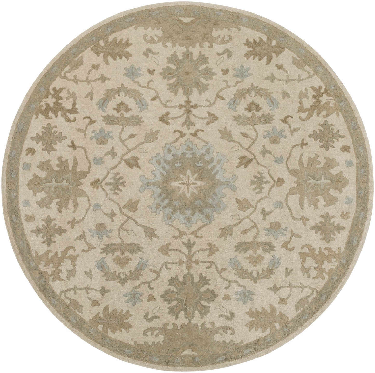 Hazen 1197 Hand Tufted Light Beige Wool Rug