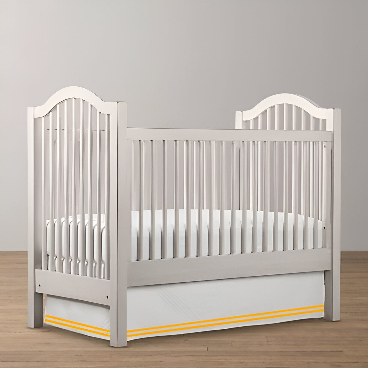 Double Embroidery Cotton Crib Skirt