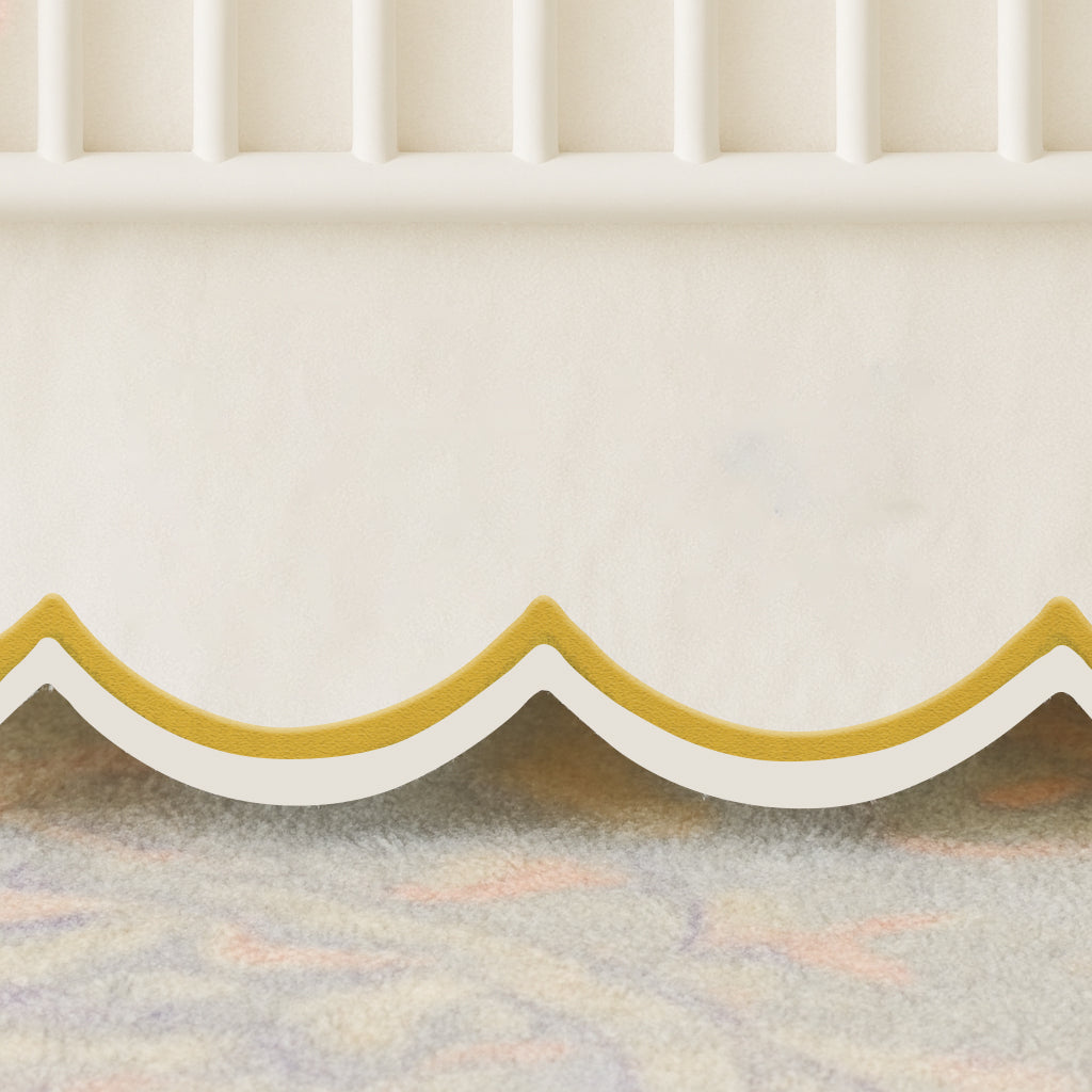 Scallop Embroidery Cotton Crib Skirt