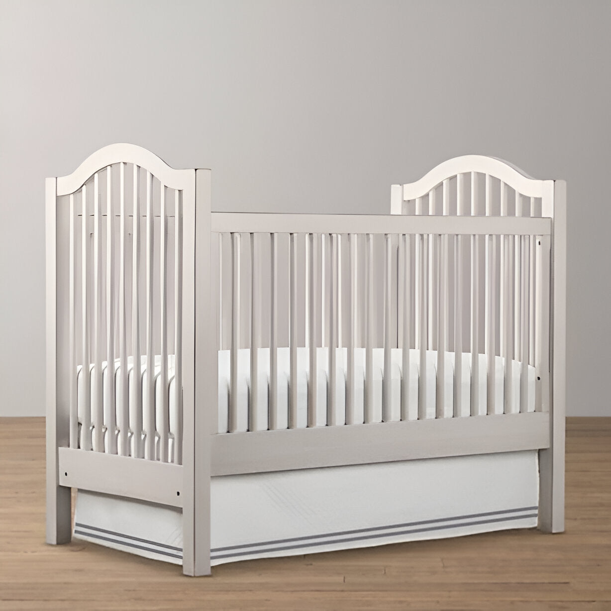 Double Embroidery Cotton Crib Skirt