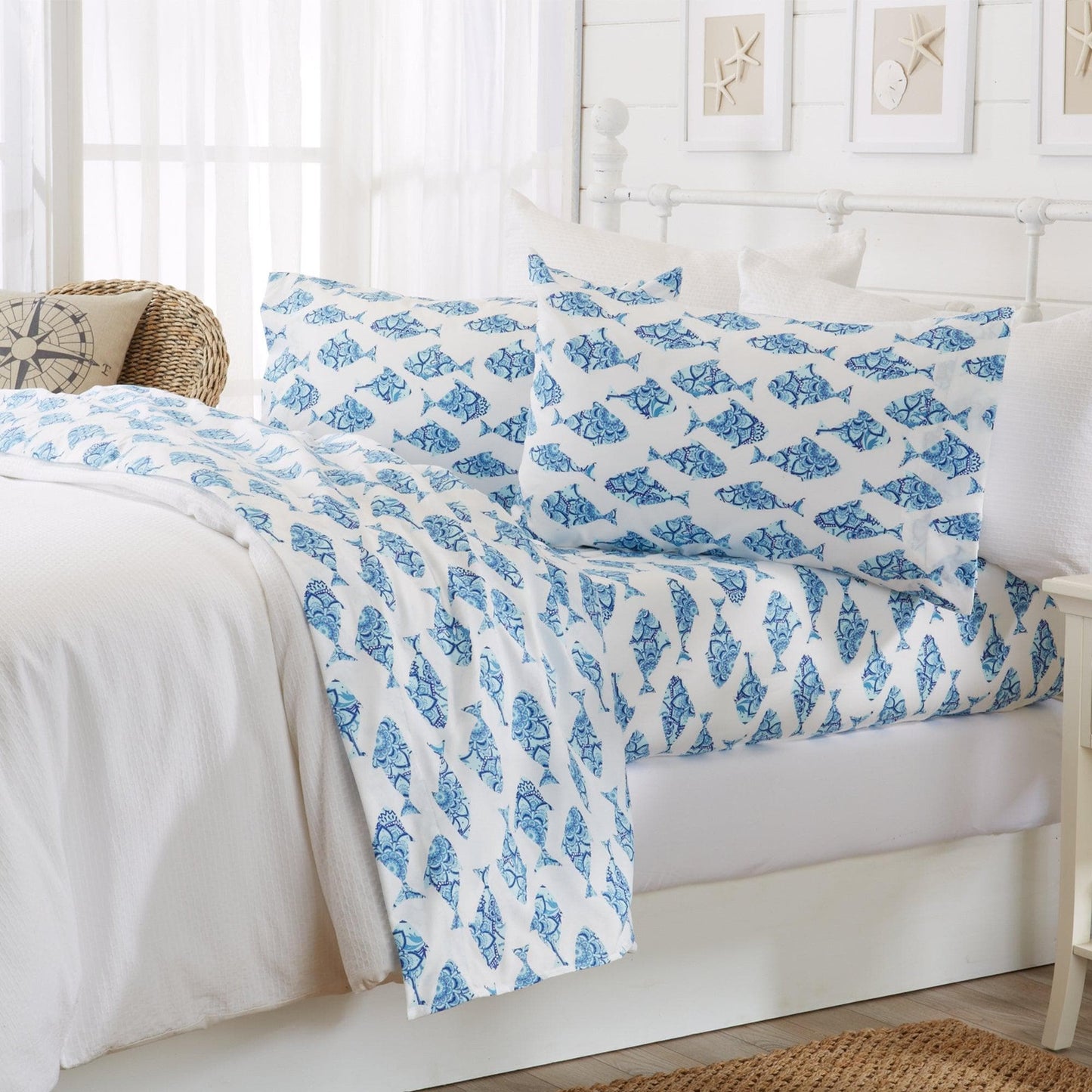 4-Piece Coastal Microfiber Sheet - Newport Collection