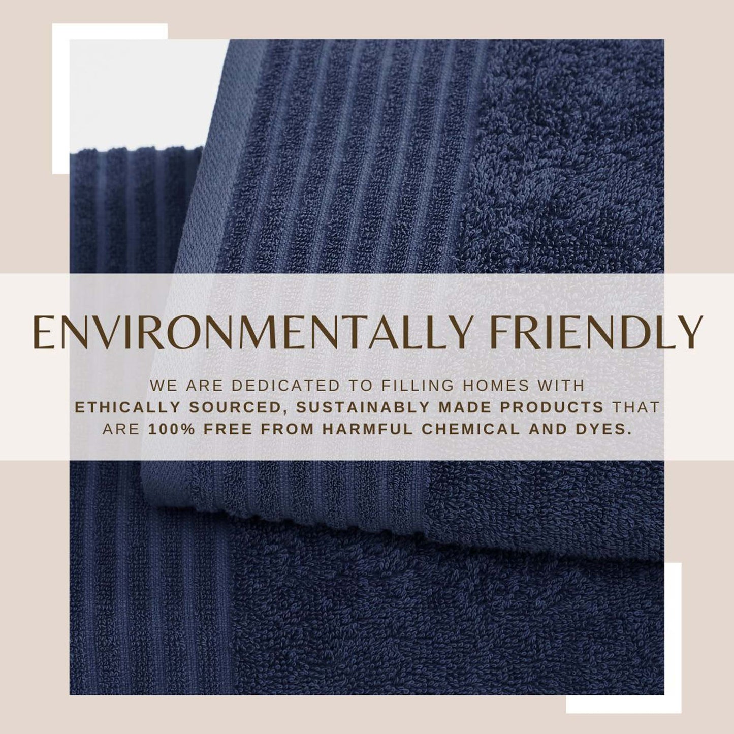 6 Piece Set Cotton Bath Towels - Kasper Collection