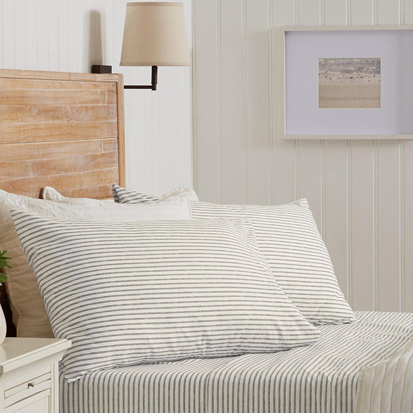 Striped Microfiber Sheet Set - Evette Collection