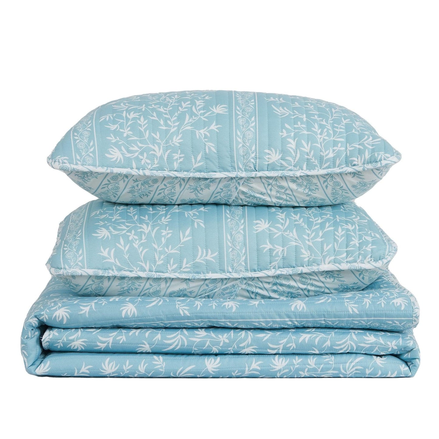 Blue Floral Quilt Set - Senna Collection