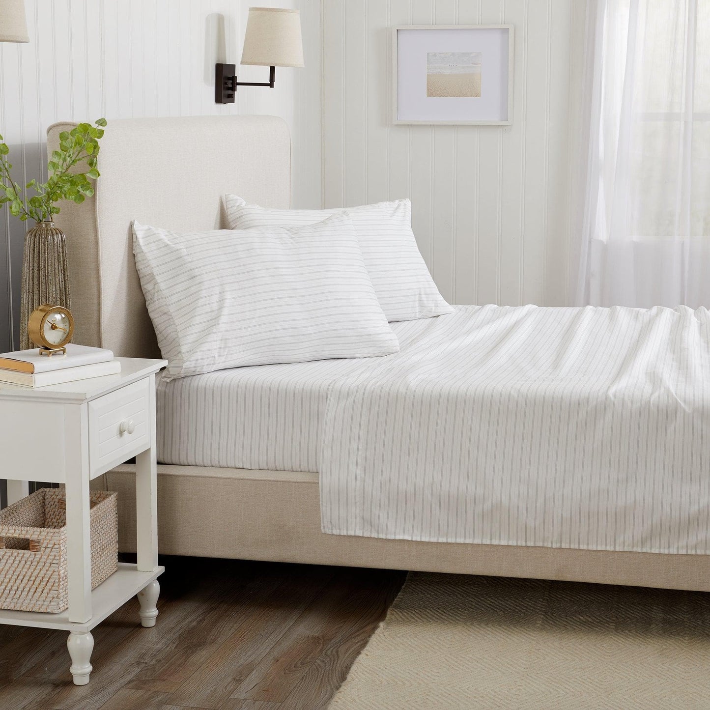 Microfiber Stripe Sheet Set - Adeline Collection