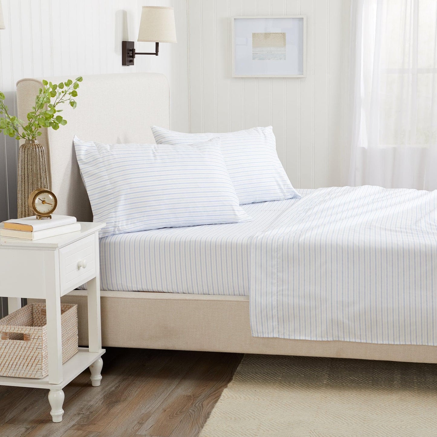 Microfiber Stripe Sheet Set - Adeline Collection