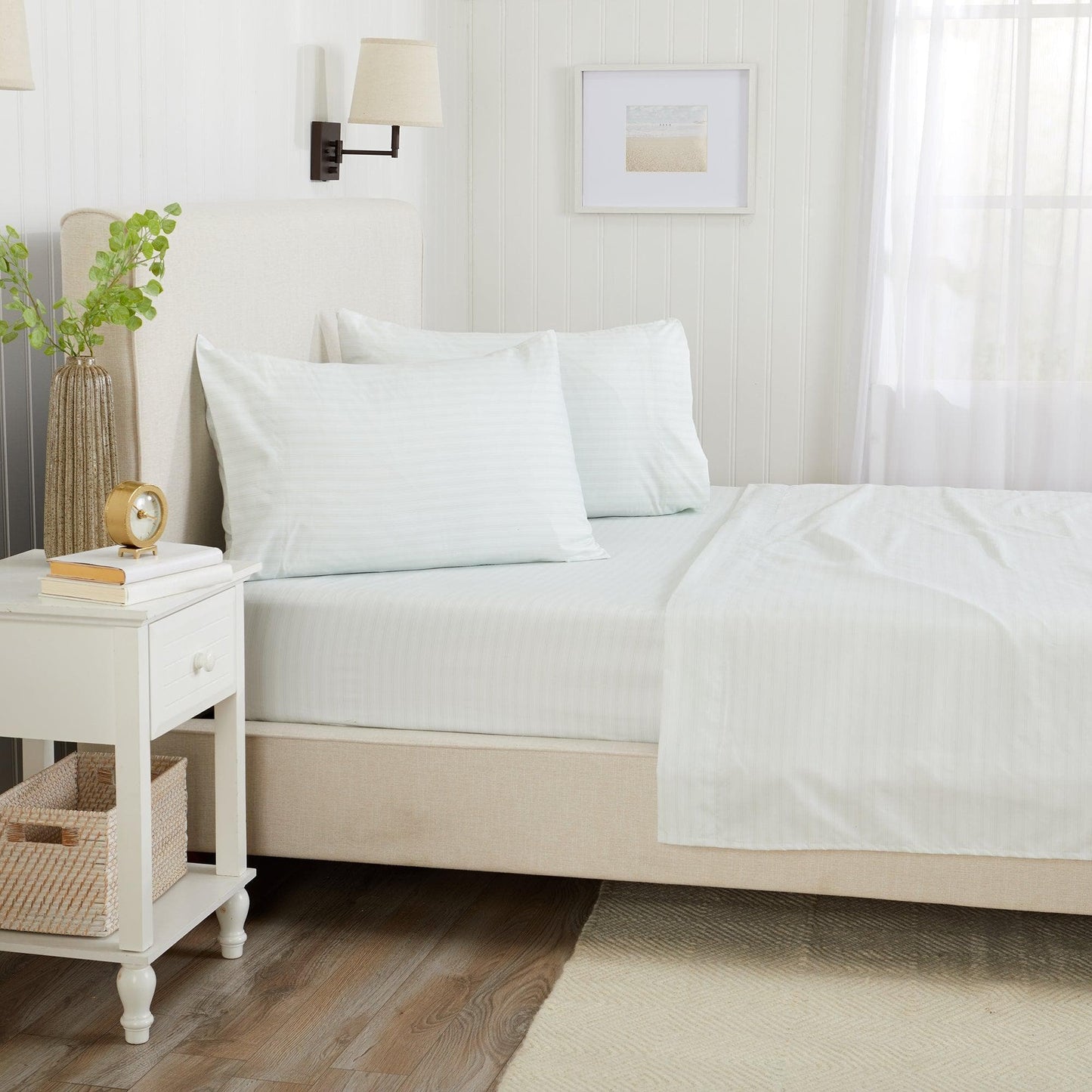 Microfiber Stripe Sheet Set - Adeline Collection