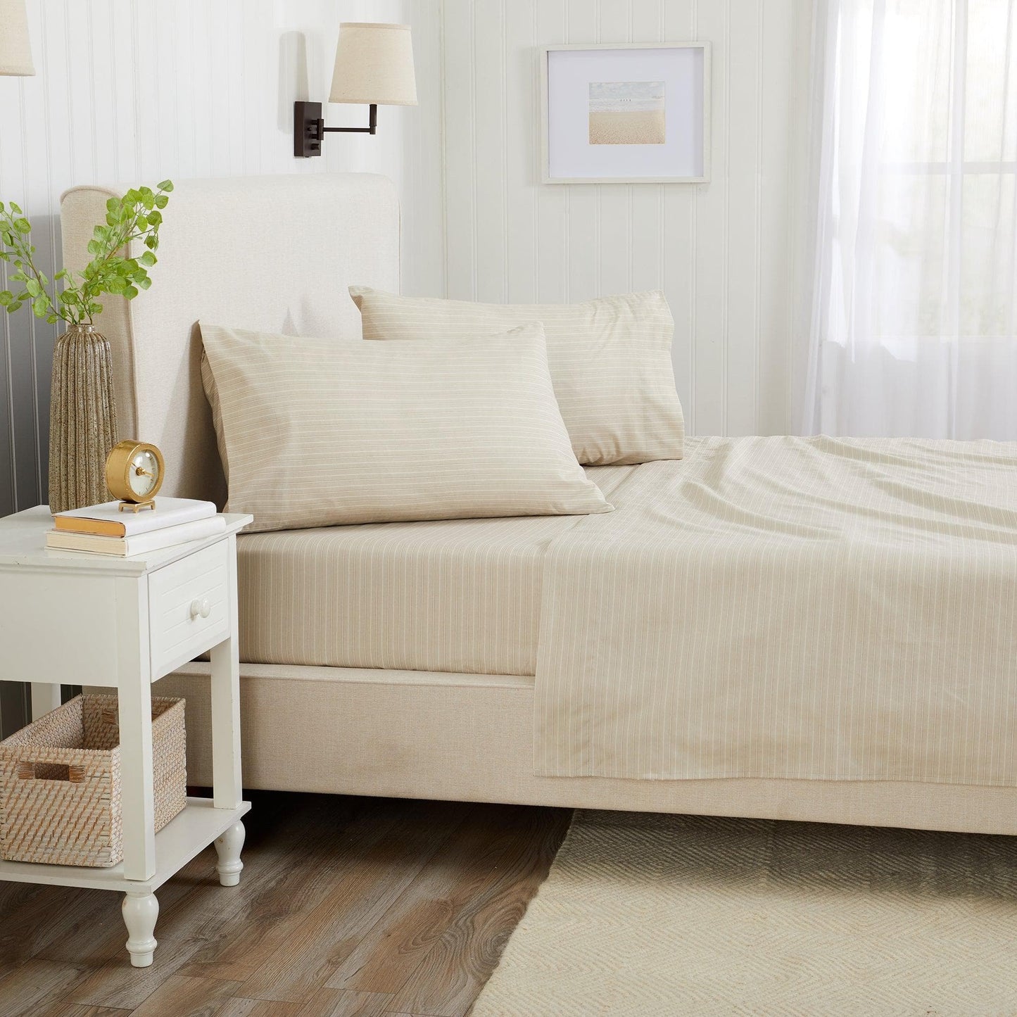 Microfiber Stripe Sheet Set - Adeline Collection