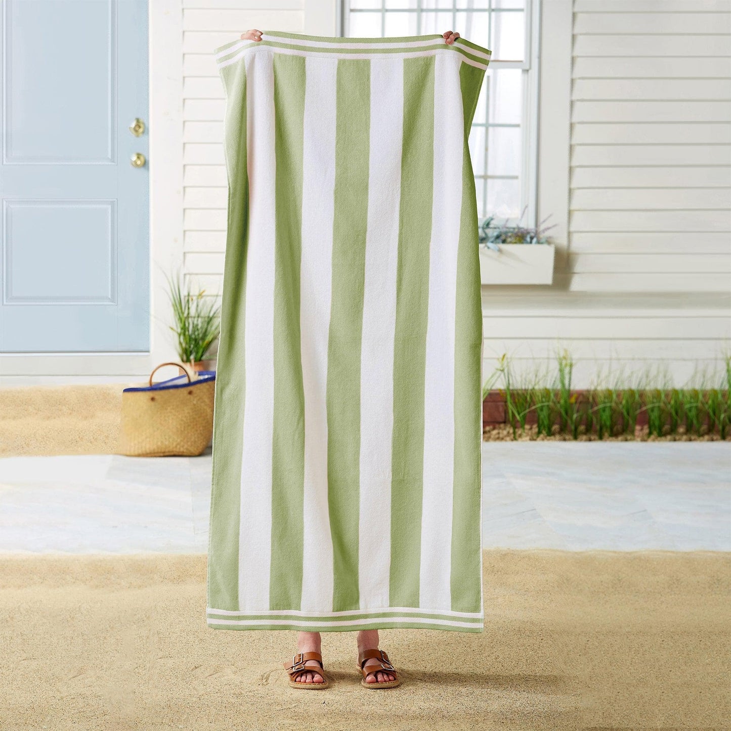 Oversized Striped Cabana Beach Towel - Edgartown Collection