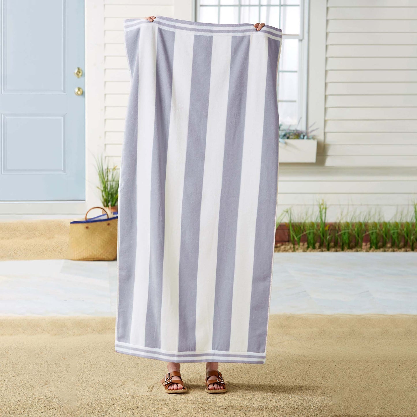 Oversized Striped Cabana Beach Towel - Edgartown Collection