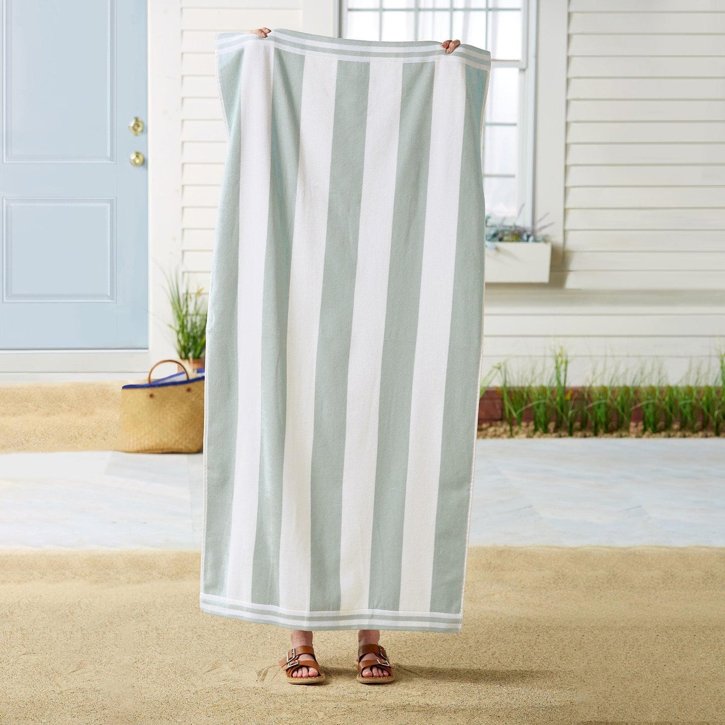 Oversized Striped Cabana Beach Towel - Edgartown Collection