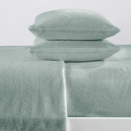 4-Piece Solid Plush Sheet - Velvet Luxe Collection