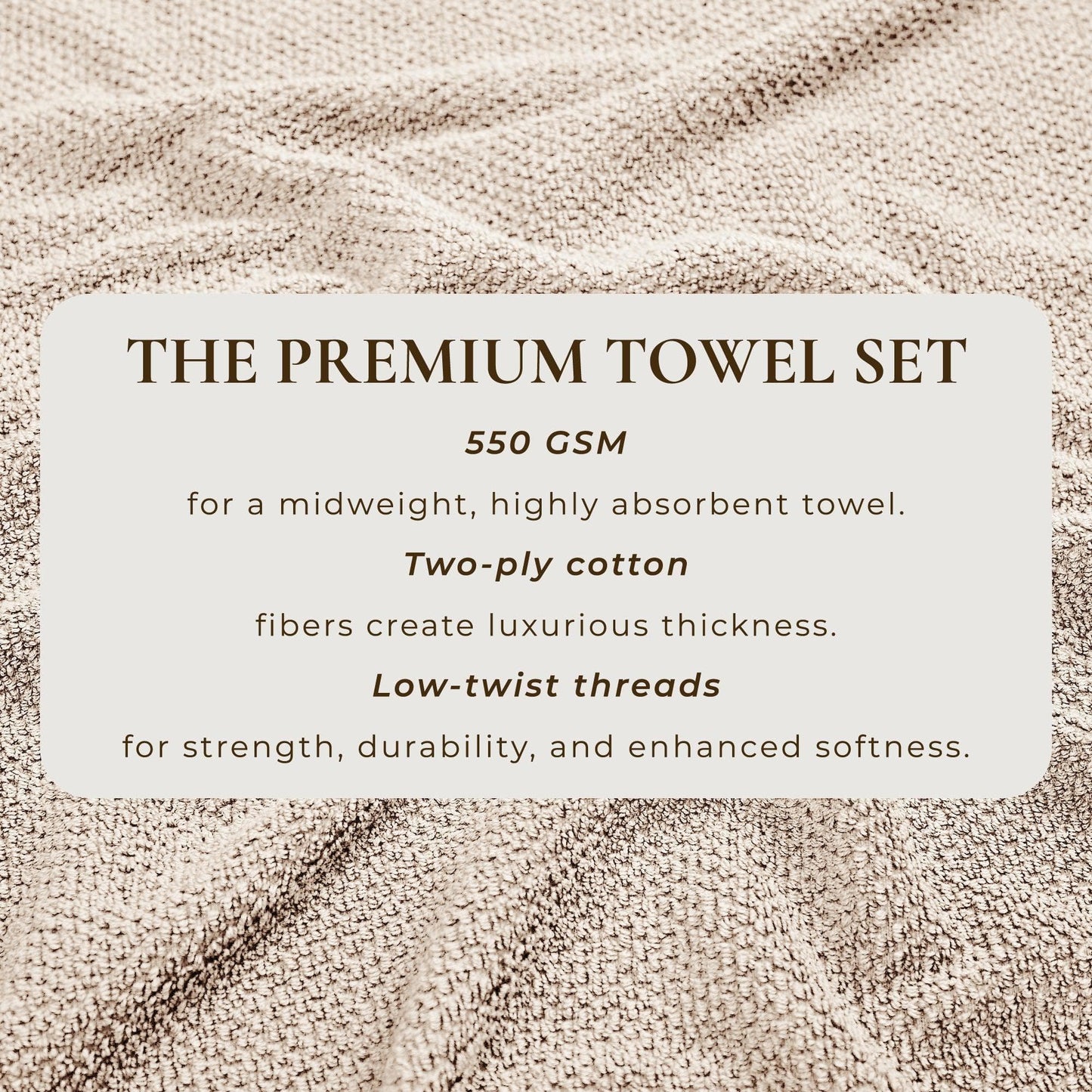 Cotton Textured Bath Towel Set - Acacia Collection