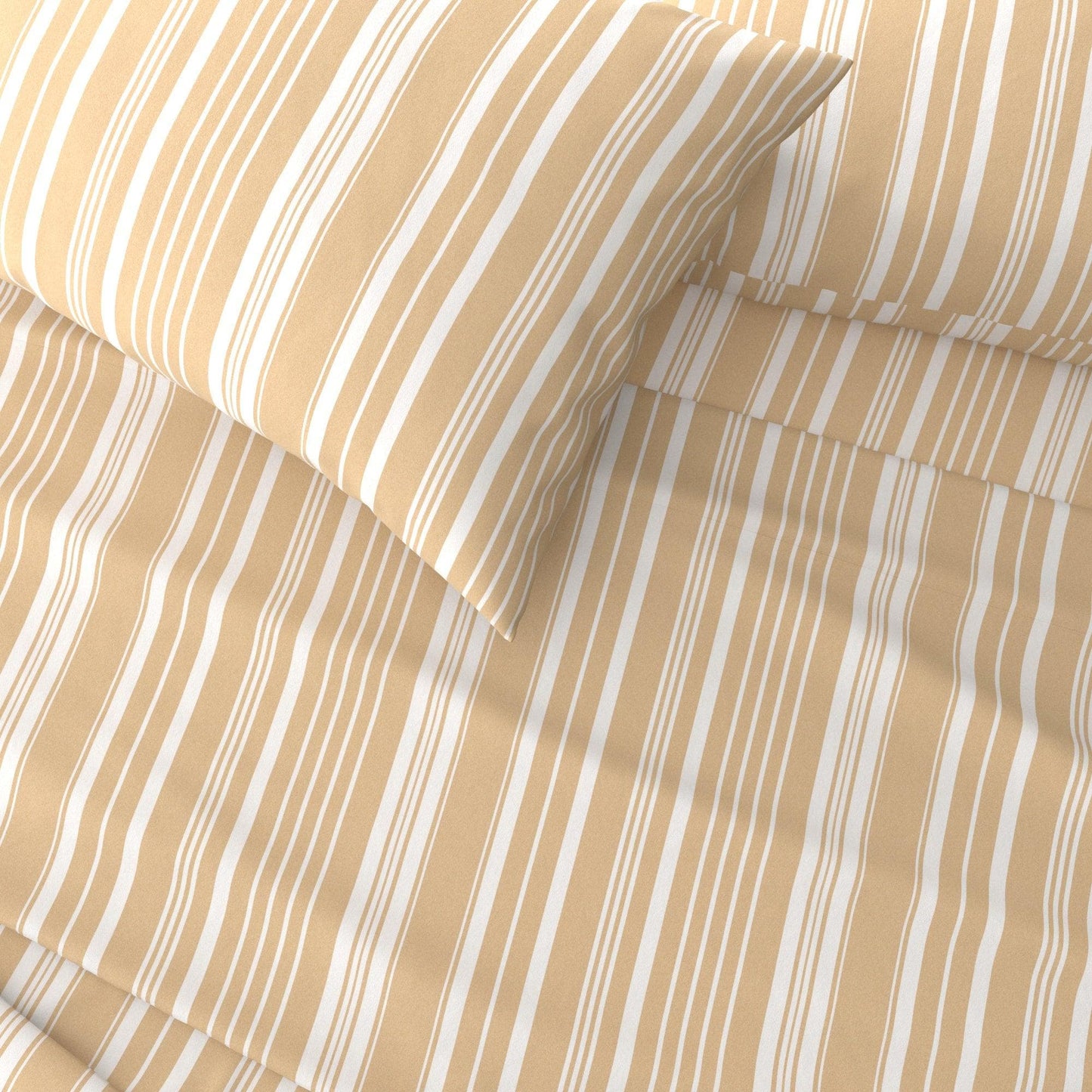 4-Piece Striped Microfiber Sheet Set - Elouise Collection