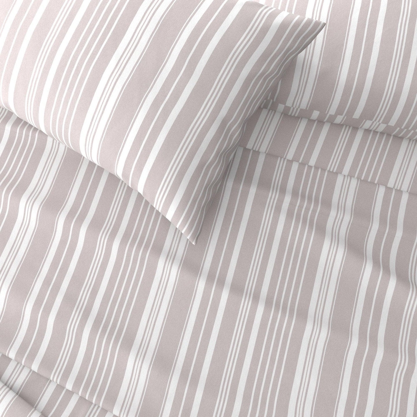 4-Piece Striped Microfiber Sheet Set - Elouise Collection