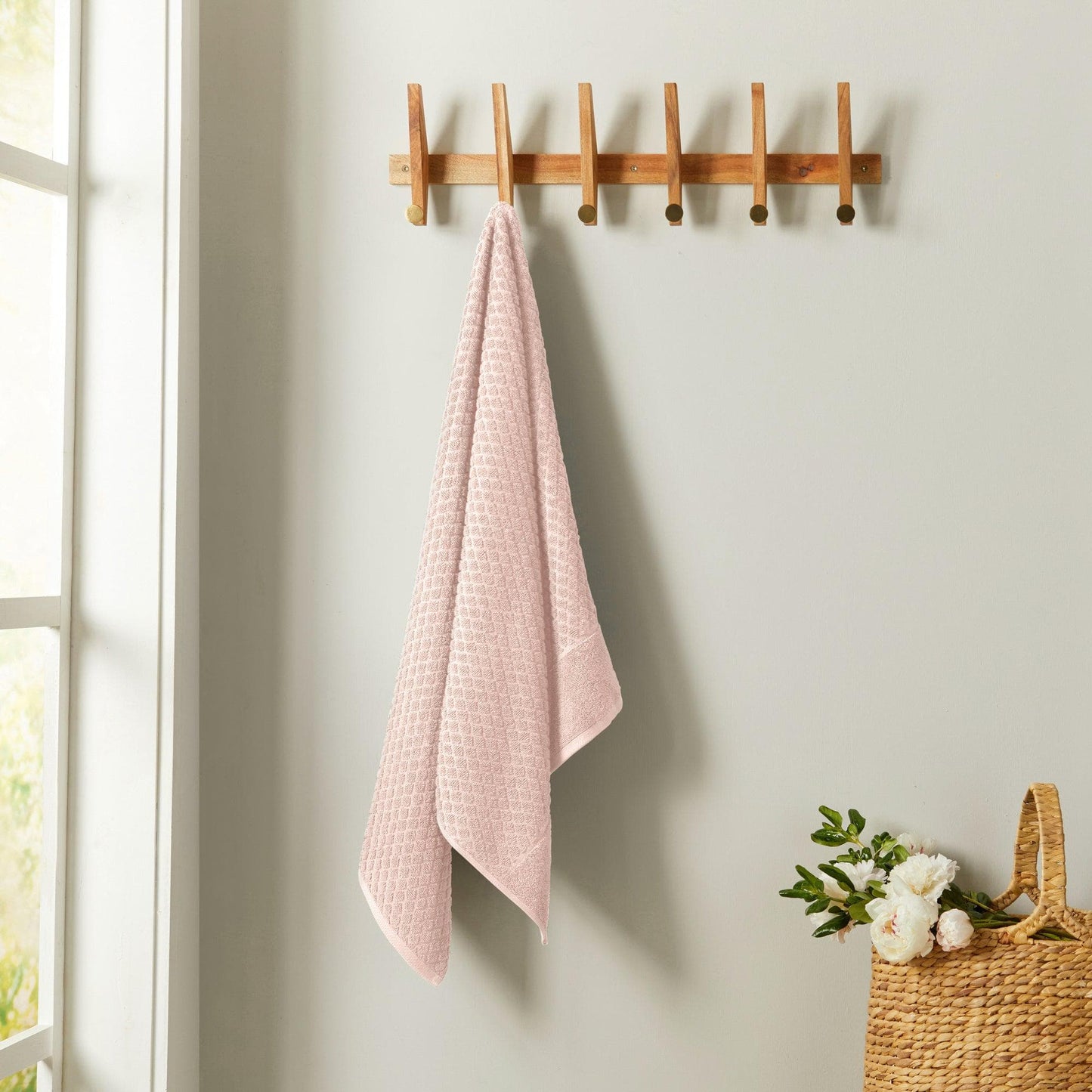 Cotton Diamond Waffle Weave Bath Towel Set - Grayson Collection