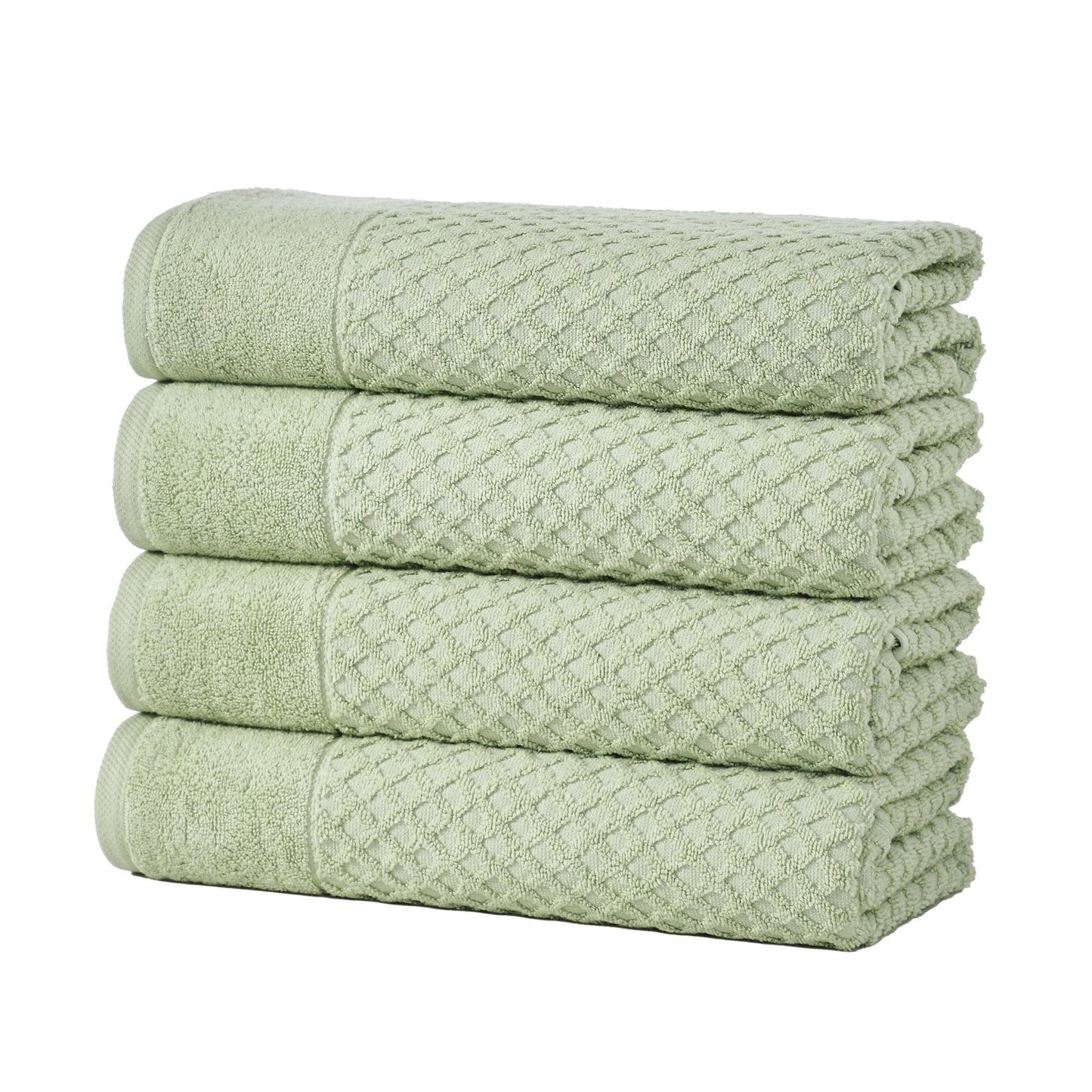 Cotton Diamond Waffle Weave Bath Towel Set - Grayson Collection