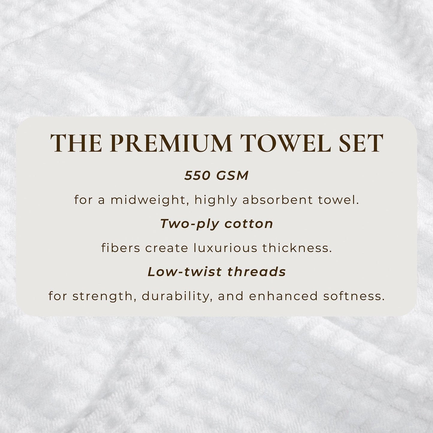 Cotton Diamond Waffle Weave Bath Towel Set - Grayson Collection