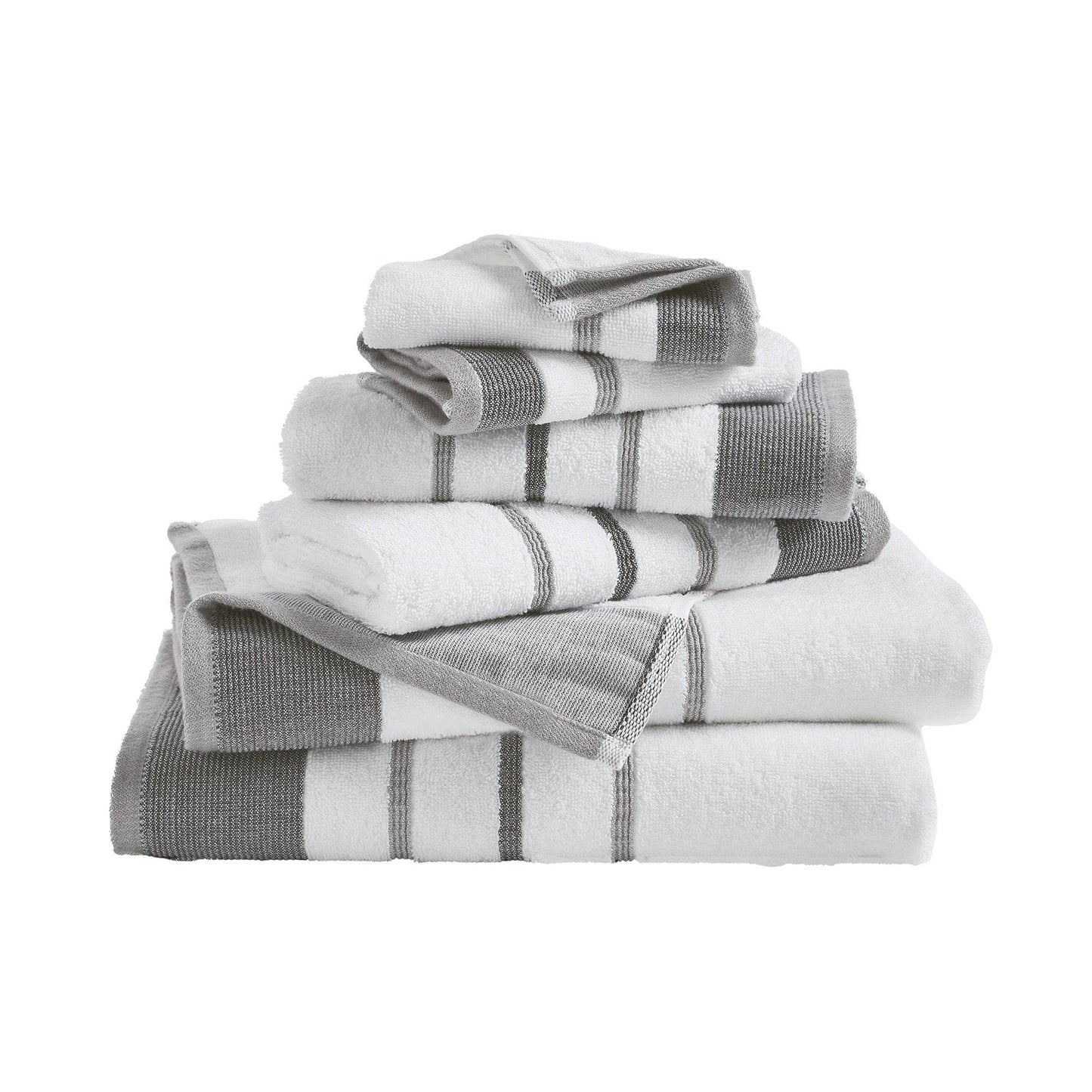 Decorative Cotton Stripe Bath Towel Set - Noelle Collection