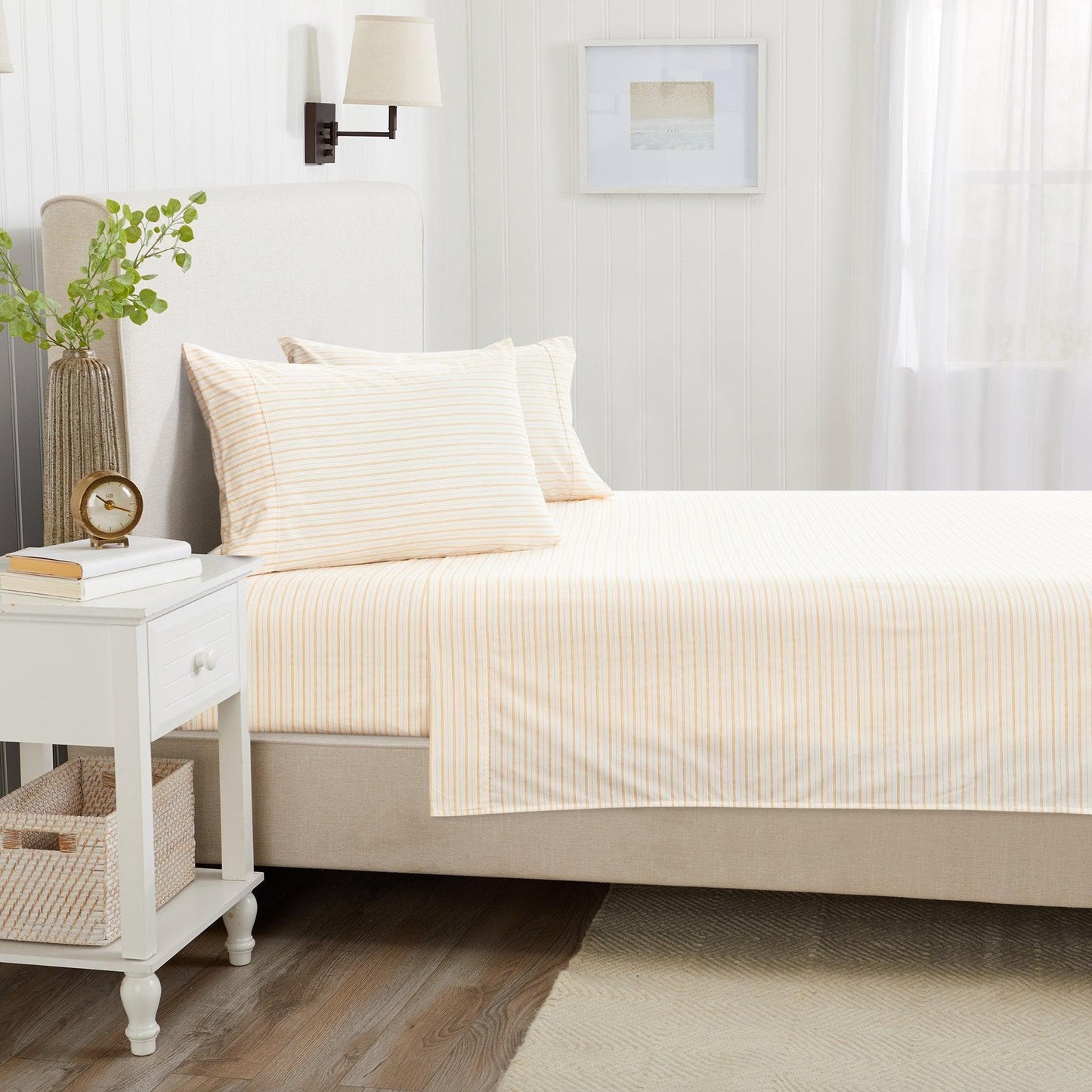 Microfiber Stripe Sheet Set - Adeline Collection