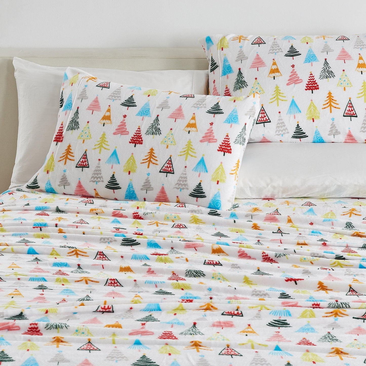 4-Piece Printed Plush Sheet - Velvet Luxe Collection