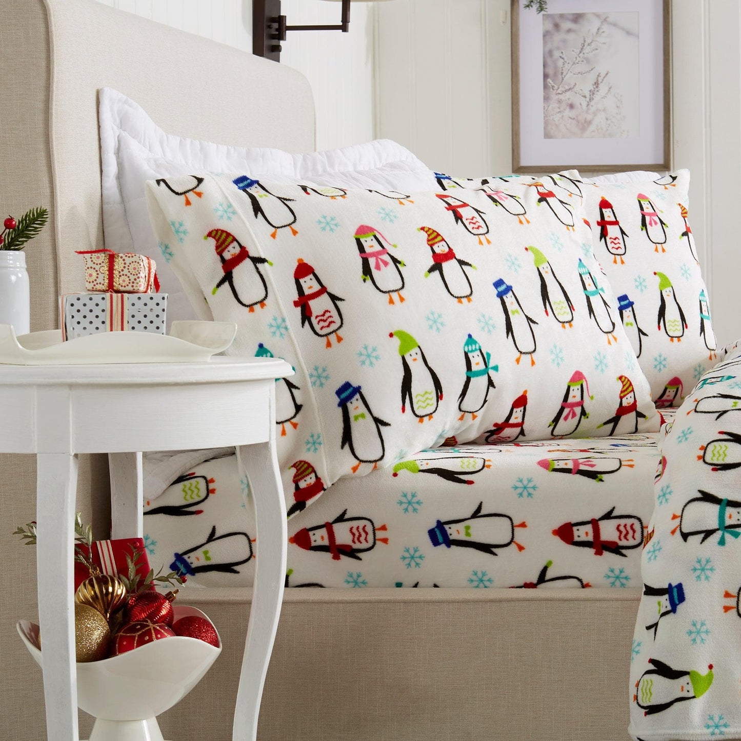 4-Piece Printed Plush Sheet - Velvet Luxe Collection