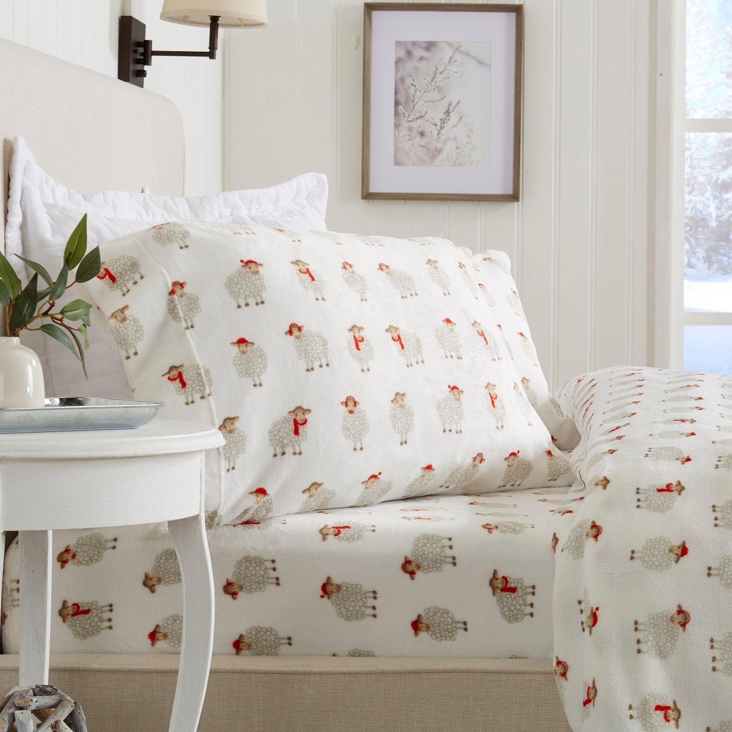 4-Piece Printed Plush Sheet - Velvet Luxe Collection