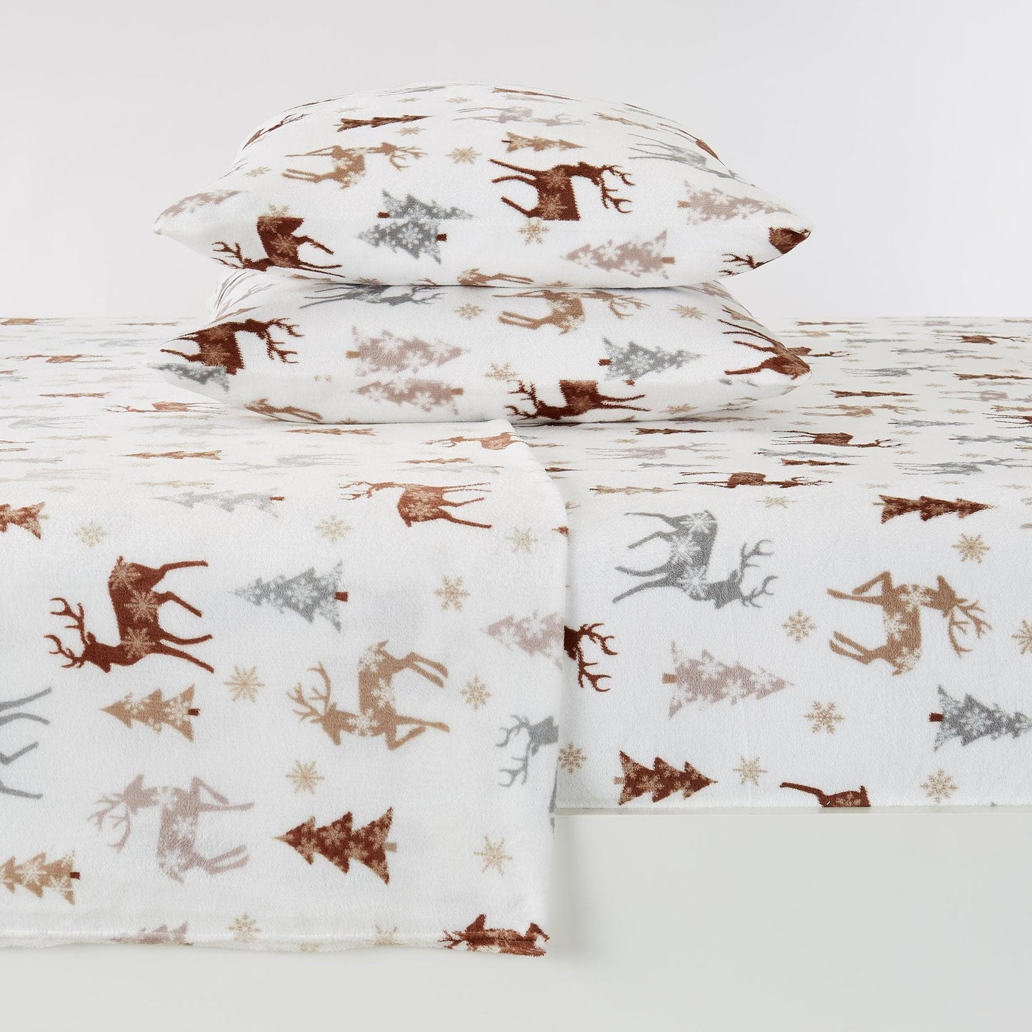 4-Piece Printed Plush Sheet - Velvet Luxe Collection
