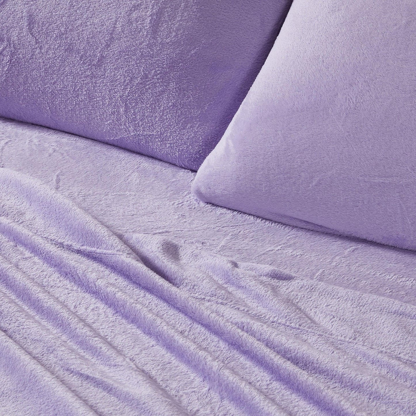 4-Piece Solid Plush Sheet - Velvet Luxe Collection