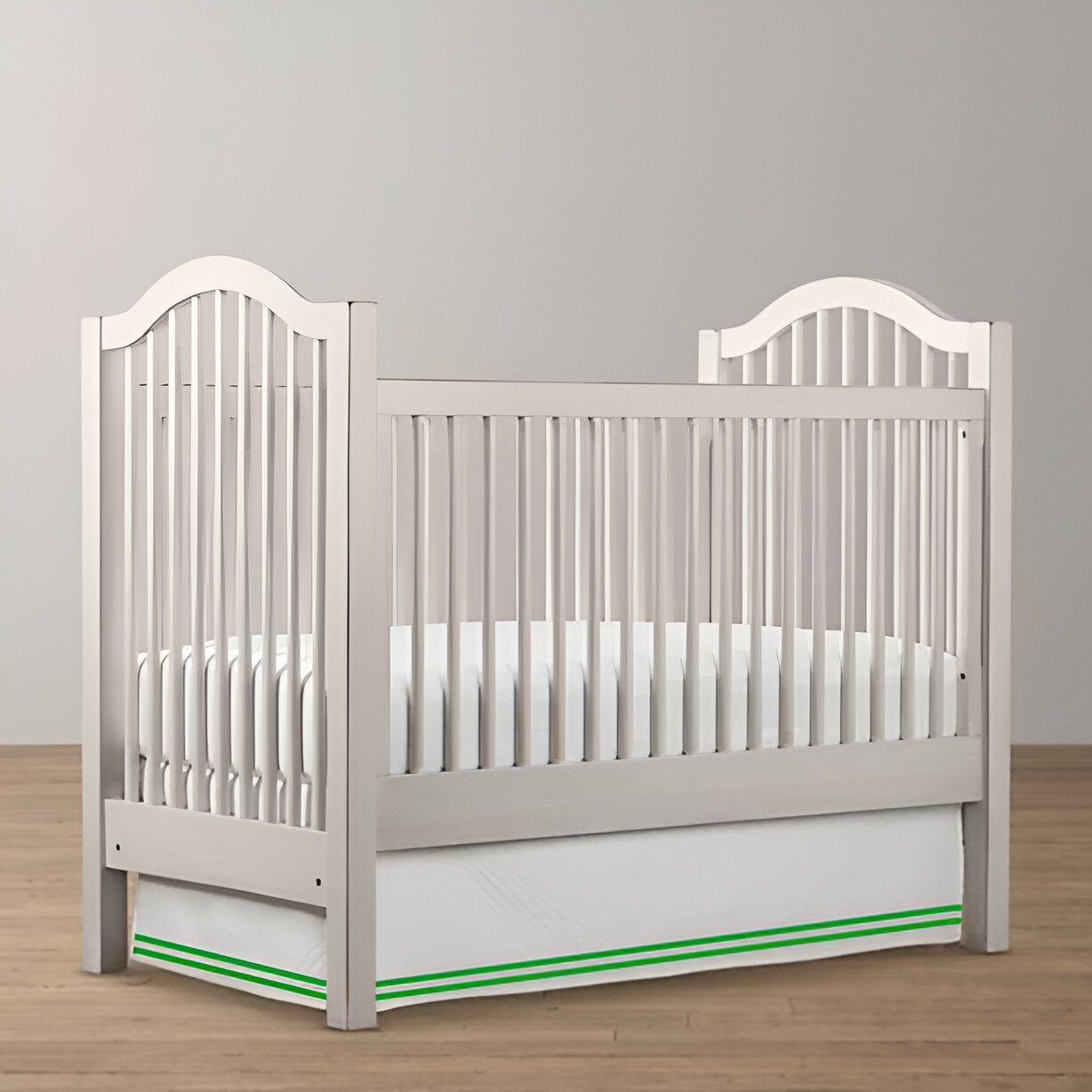 Double Embroidery Cotton Crib Skirt