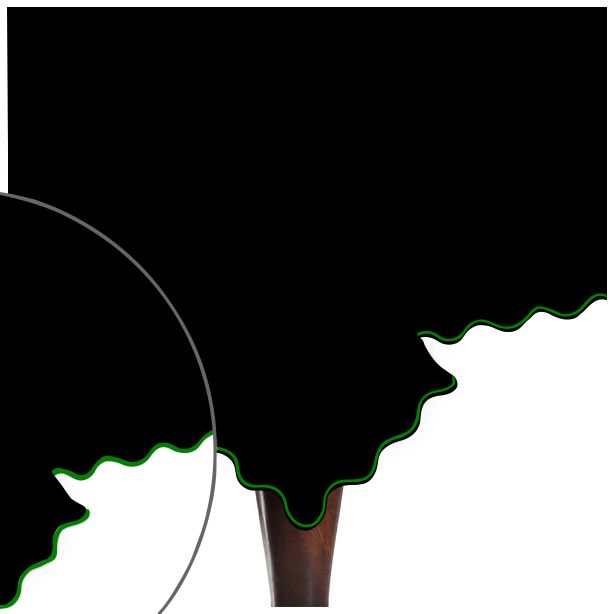 Scallop Embroidery Sateen Cotton Solid Table Cloth - Black