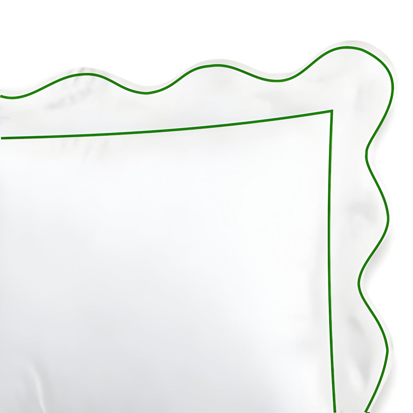 400TC Cotton Scallop Embroidery & Border Sateen Solid Duvet Cover Set