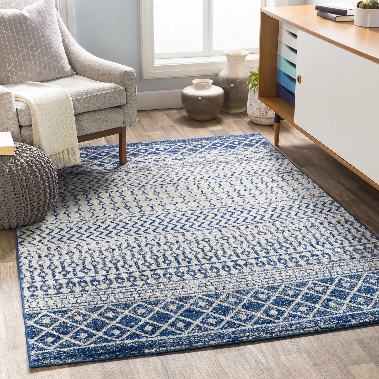Constantin Blue Area Rug