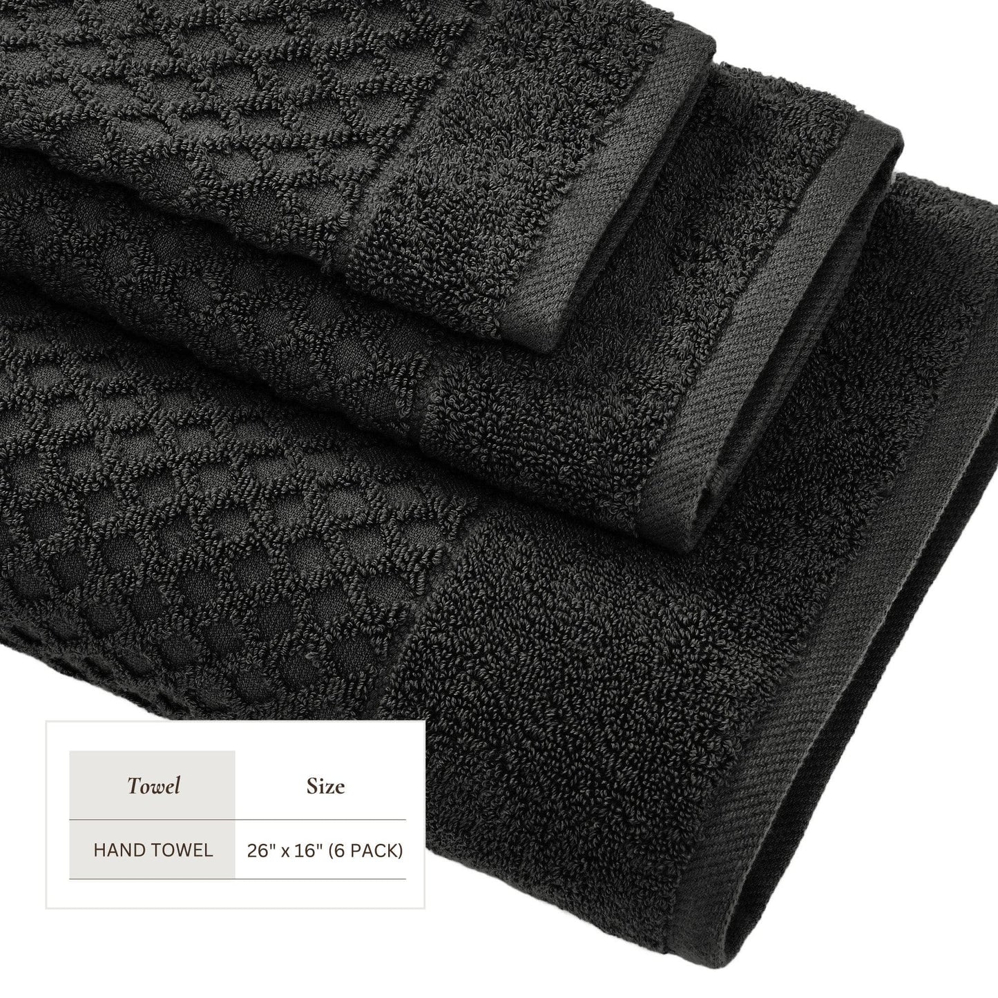 Cotton Diamond Waffle Weave Bath Towel Set - Grayson Collection