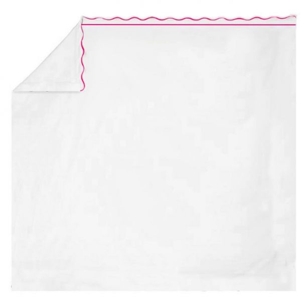 400TC Cotton Scallop Embroidery & Border Sateen Solid Sheet Set
