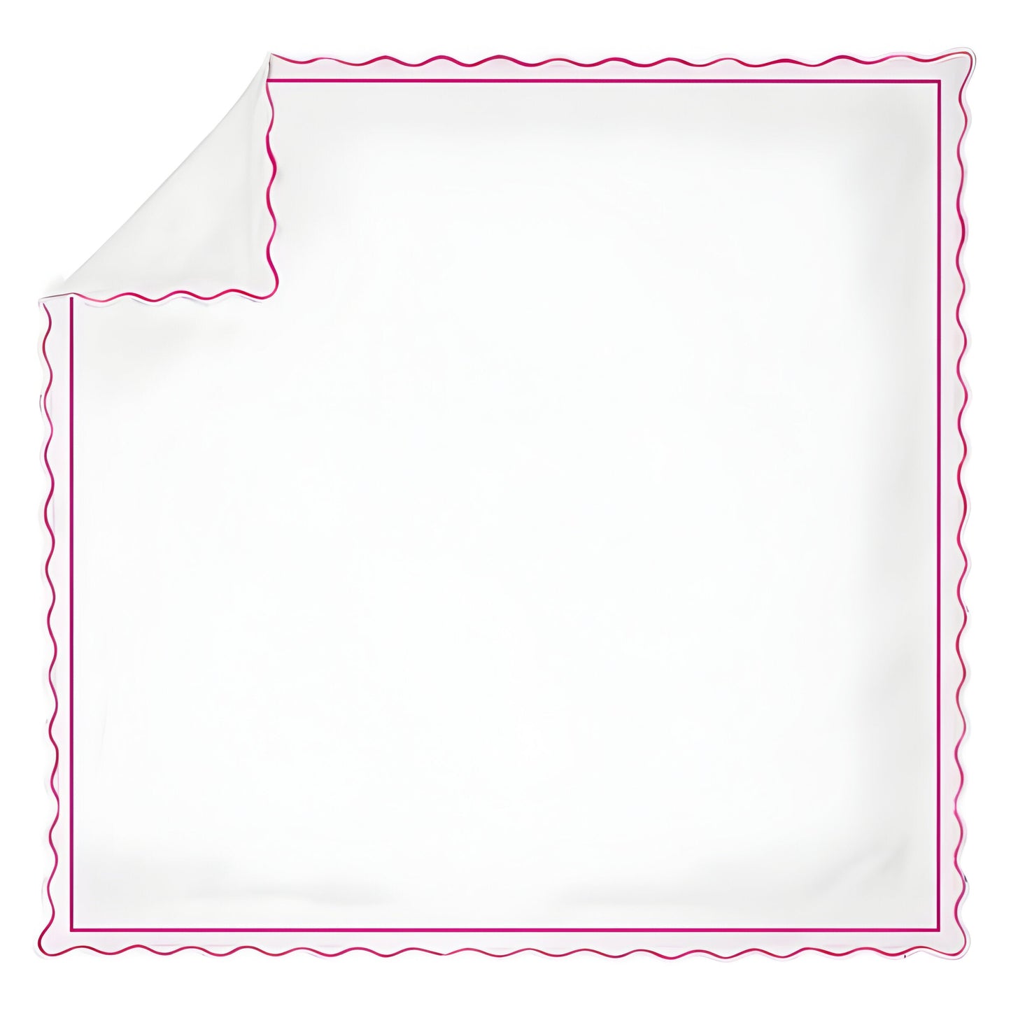 400TC Cotton Scallop Embroidery & Border Sateen Solid Duvet Cover Set