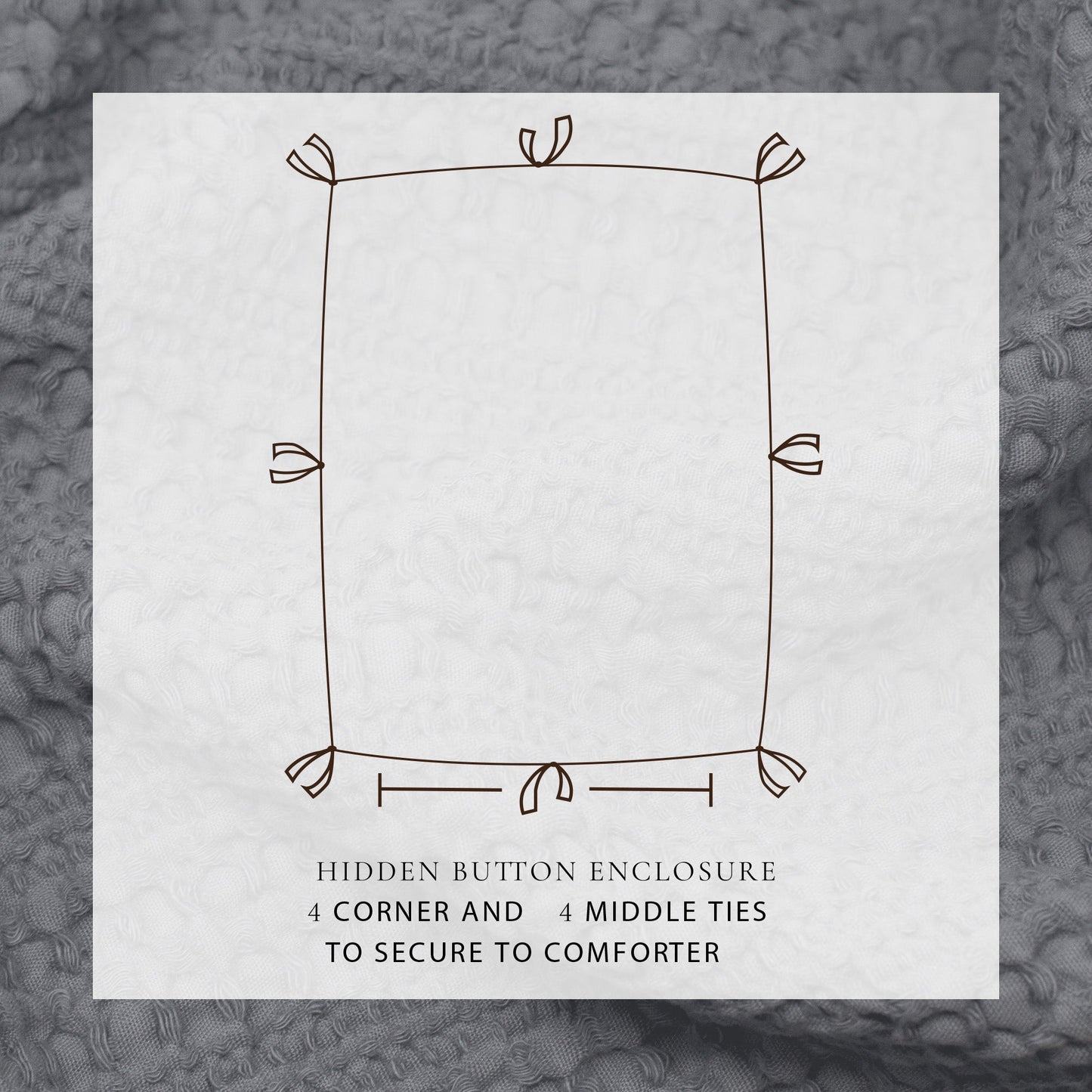 100% Cotton Honeycomb Waffle Duvet Set - Mattea Collection