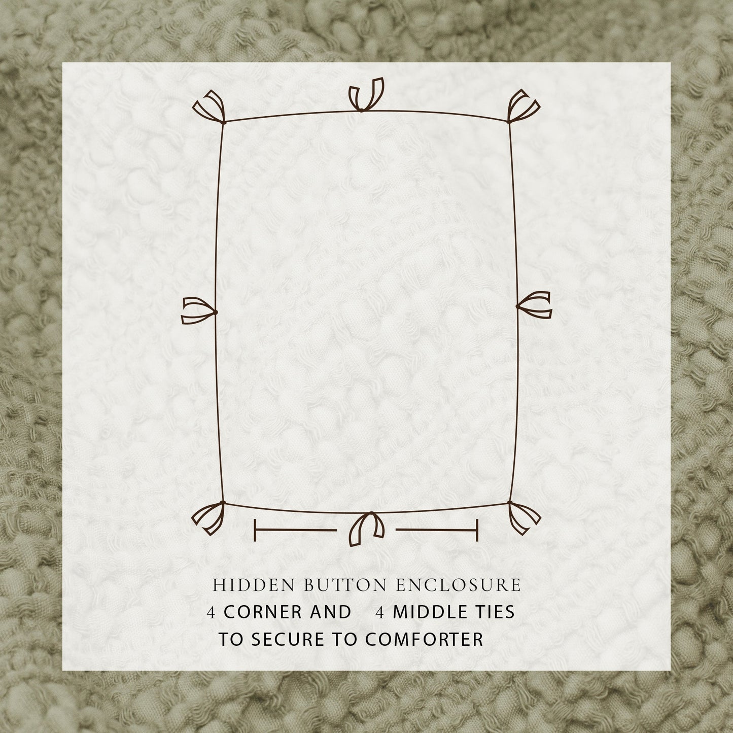 100% Cotton Honeycomb Waffle Duvet Set - Mattea Collection