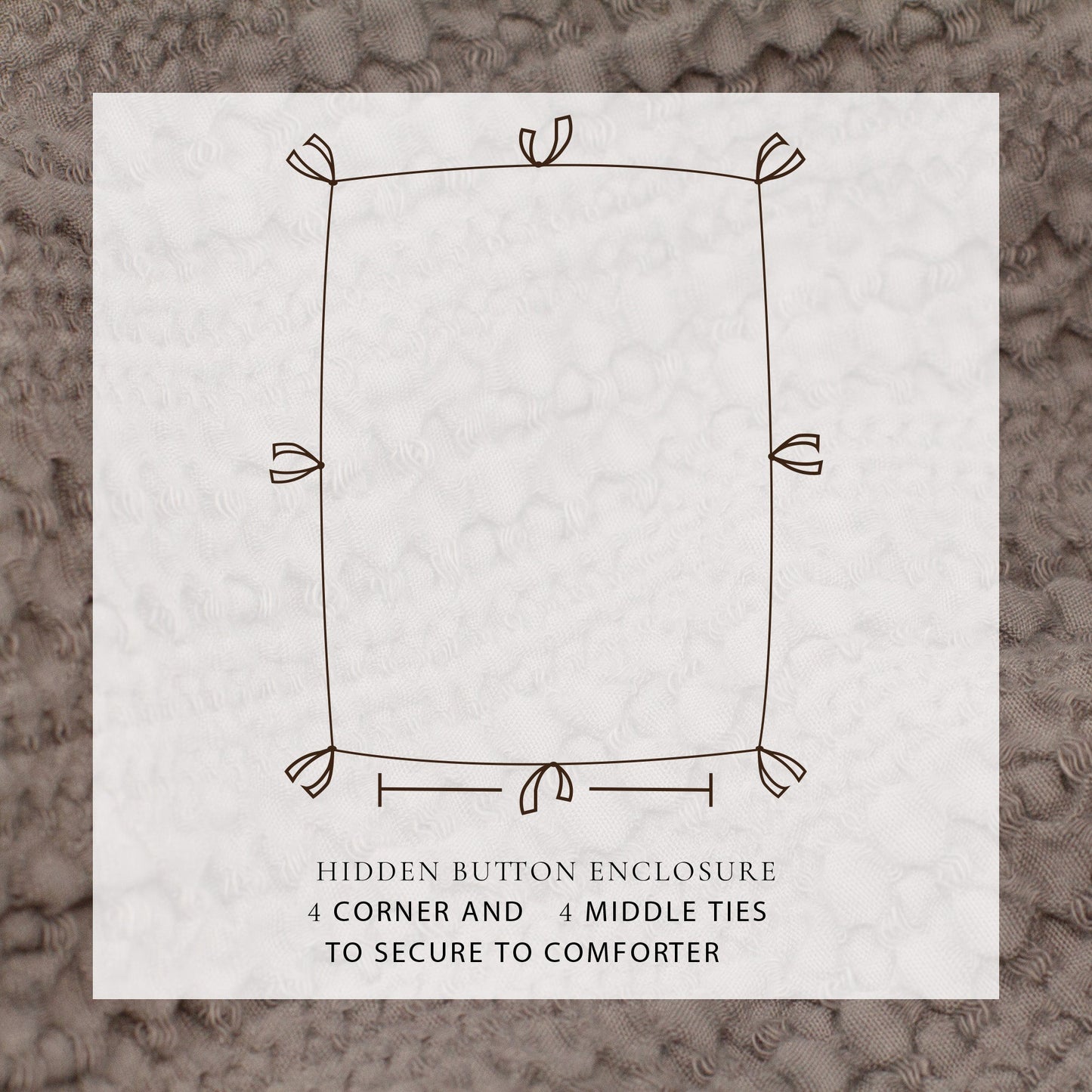 100% Cotton Honeycomb Waffle Duvet Set - Mattea Collection