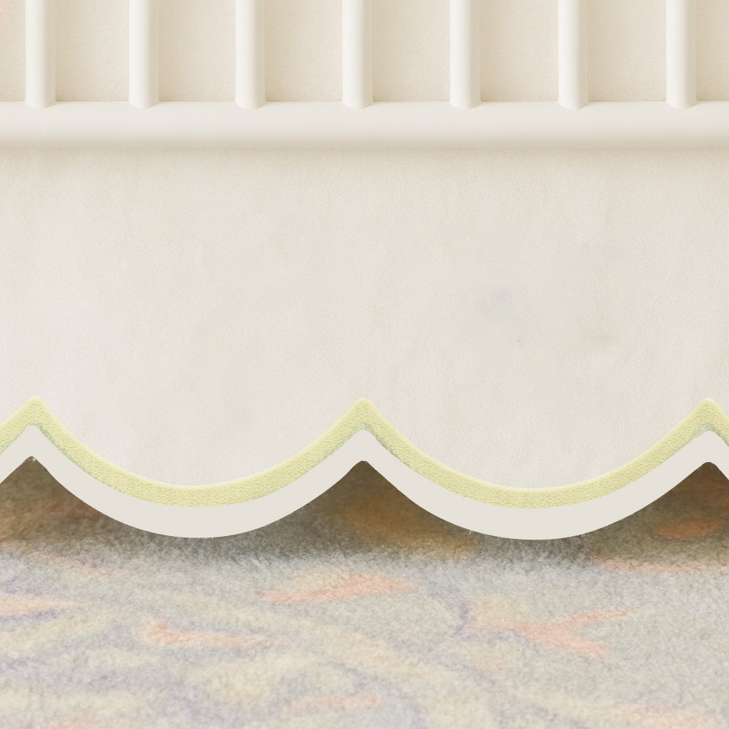 Scallop Embroidery Cotton Crib Skirt