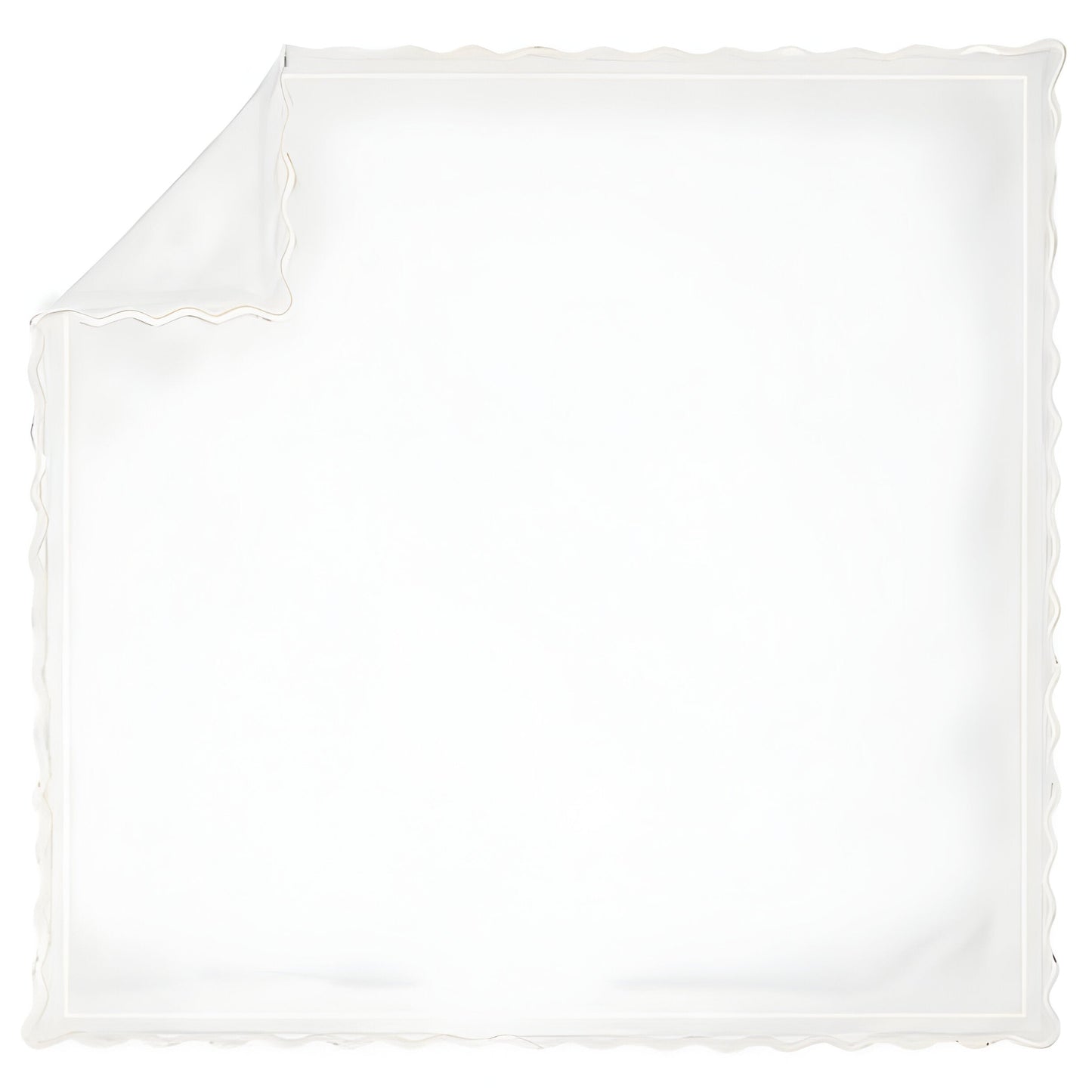 400TC Cotton Scallop Embroidery & Border Sateen Solid Duvet Cover Set