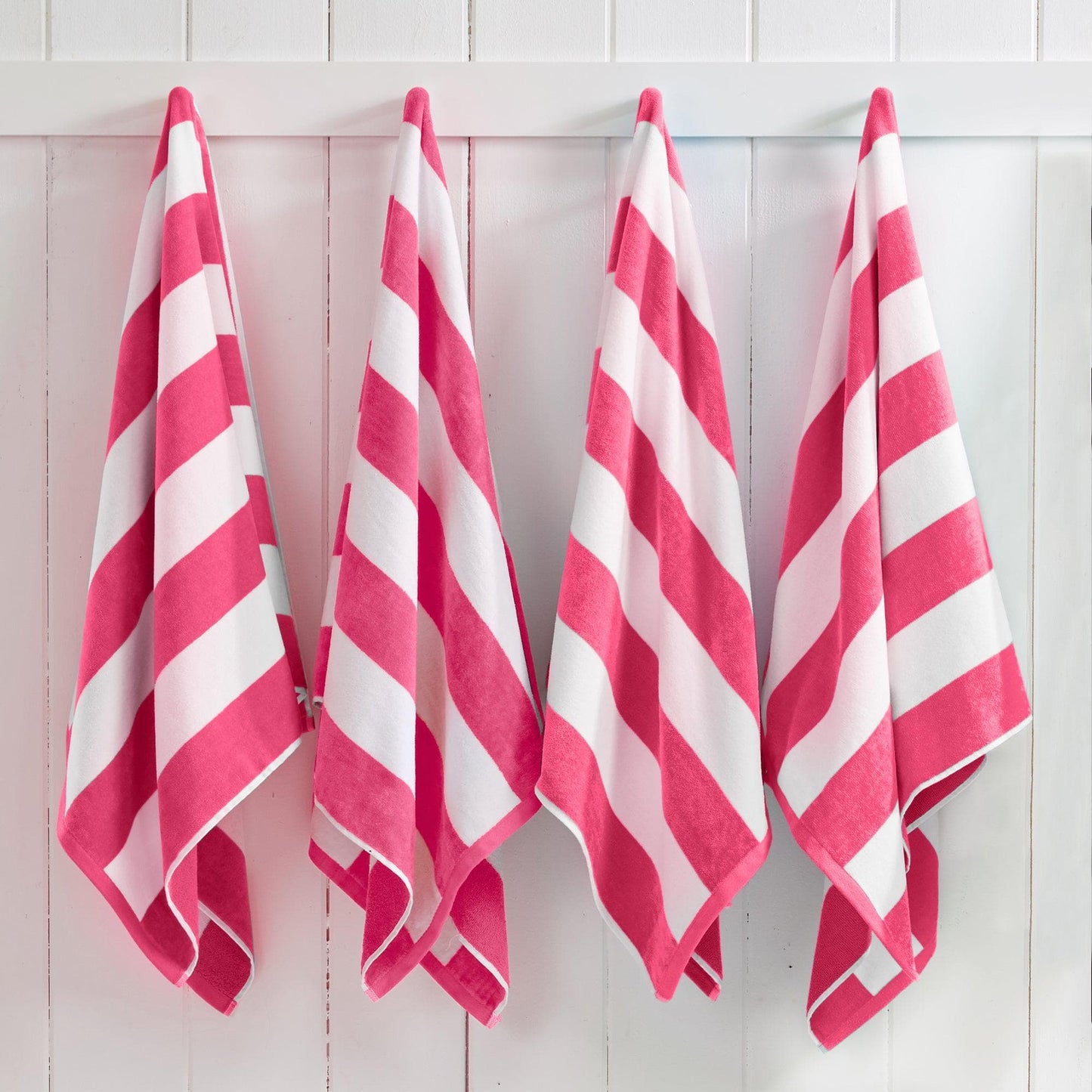 Cotton Velour Cabana Stripe Beach Towel - Novia Collection