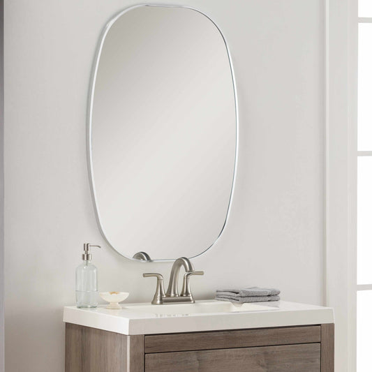 Kopparberg Metallic Silver Gold Frame Round Mirror