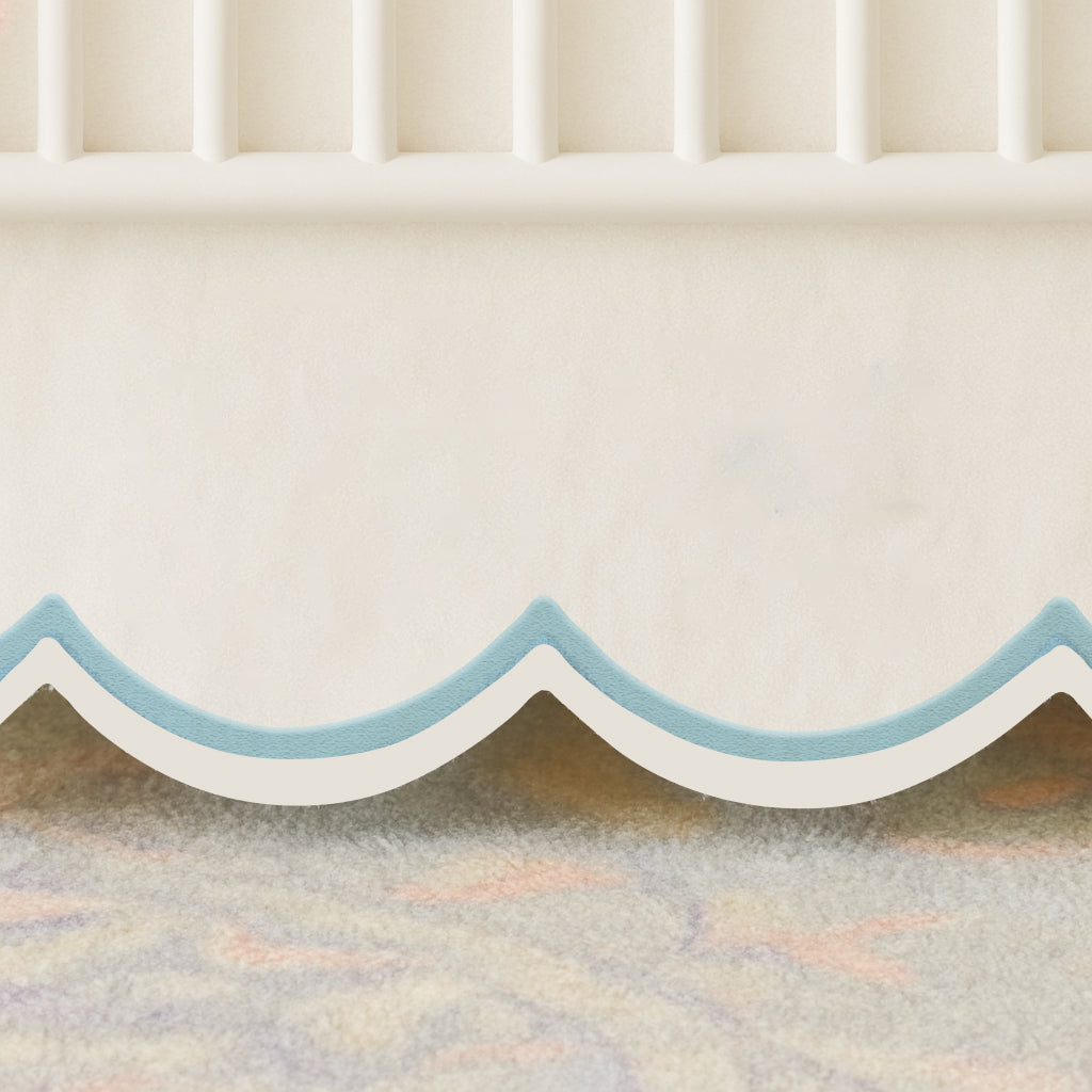 Scallop Embroidery Cotton Crib Skirt