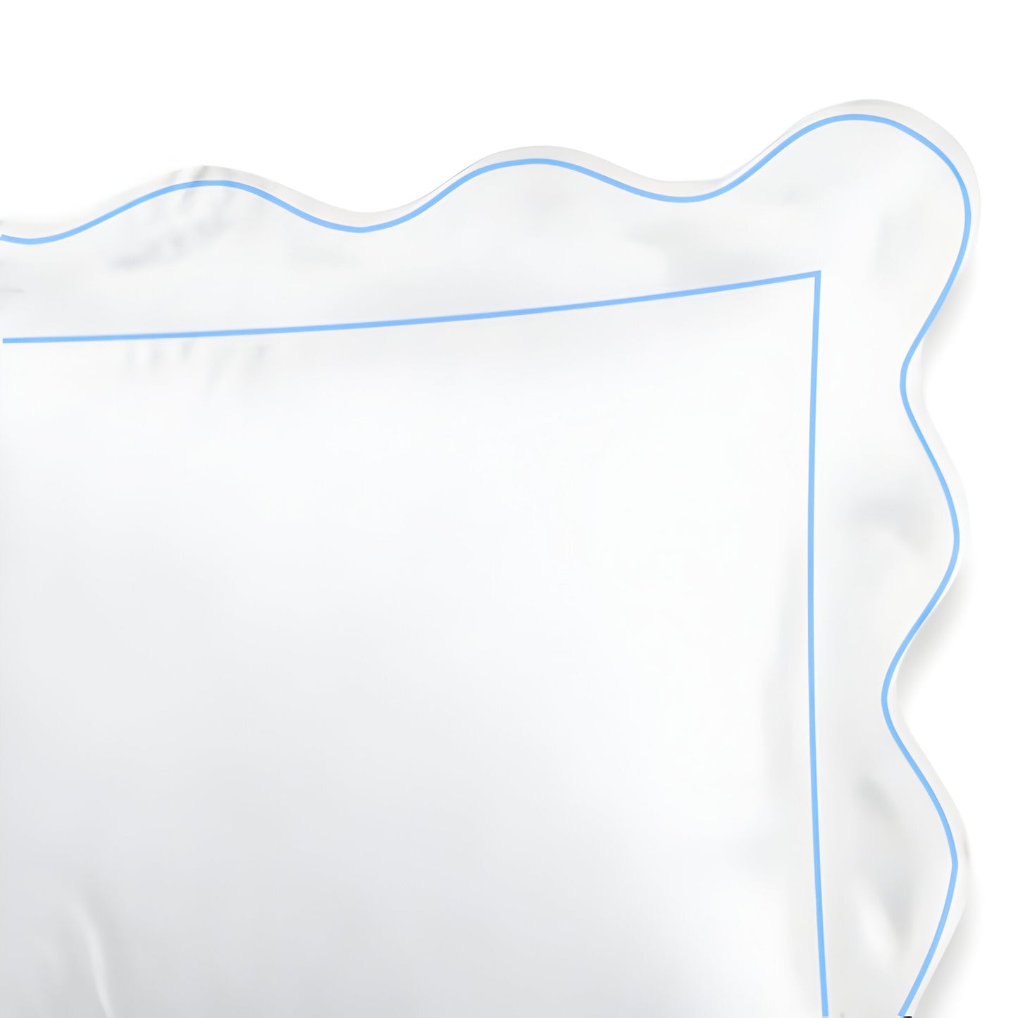 400TC Cotton Scallop Embroidery & Border Sateen Solid Duvet Cover Set