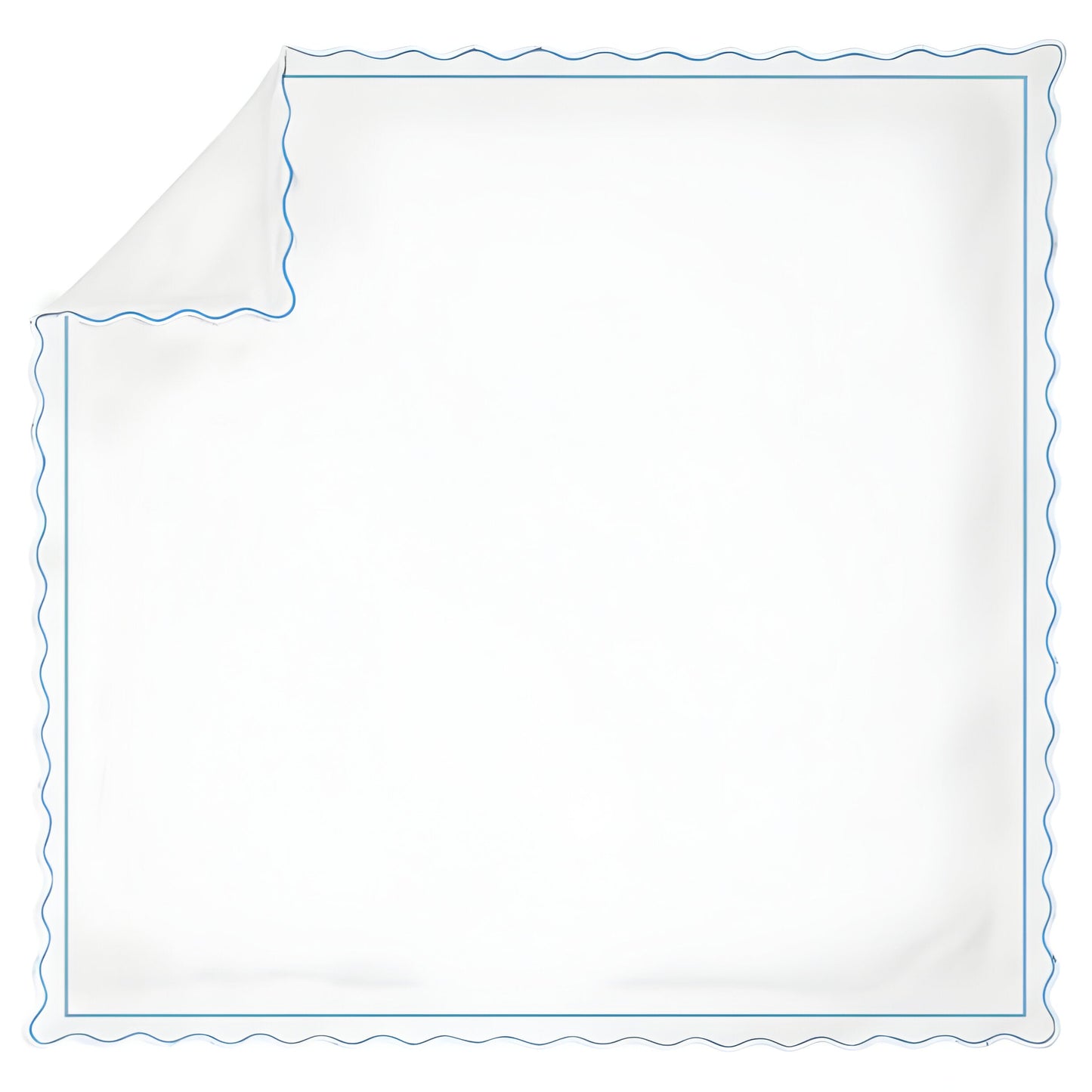 400TC Cotton Scallop Embroidery & Border Sateen Solid Duvet Cover Set