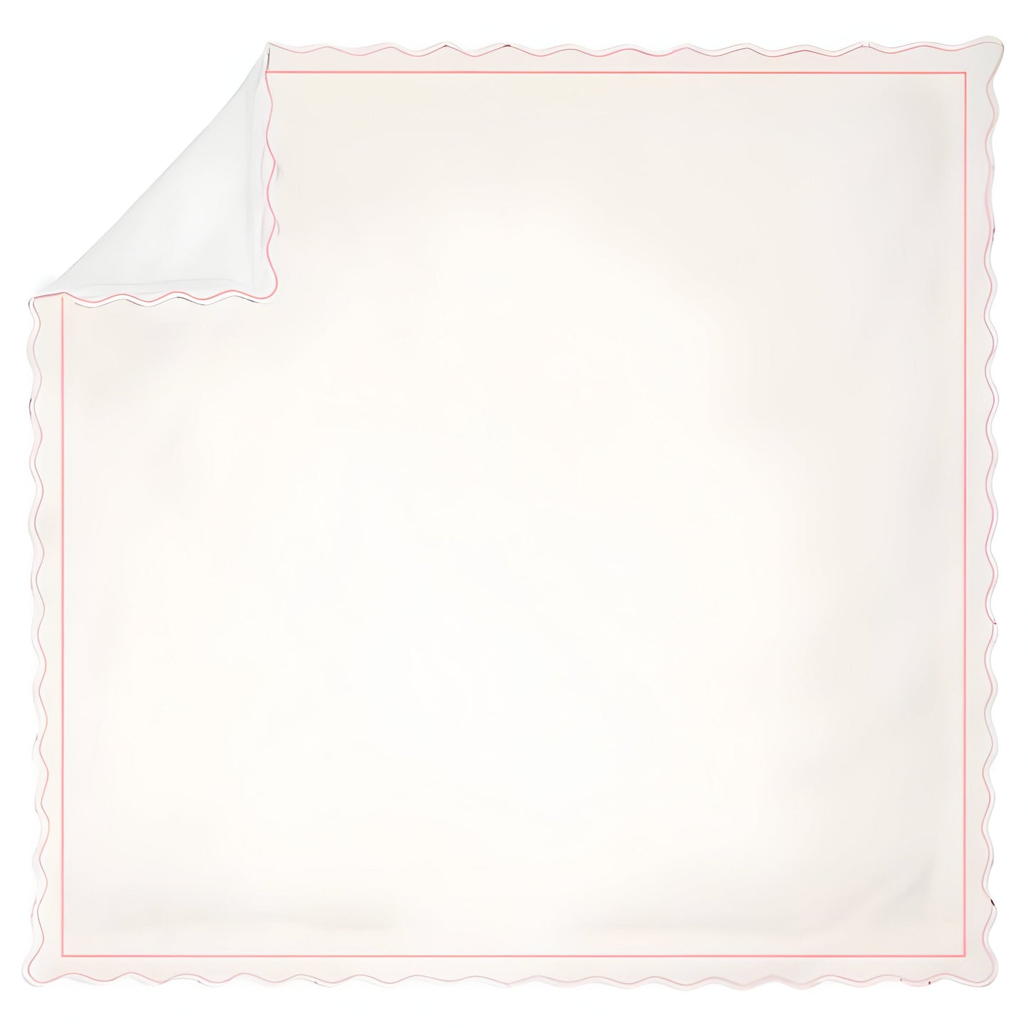 400TC Cotton Scallop Embroidery & Border Sateen Solid Duvet Cover Set