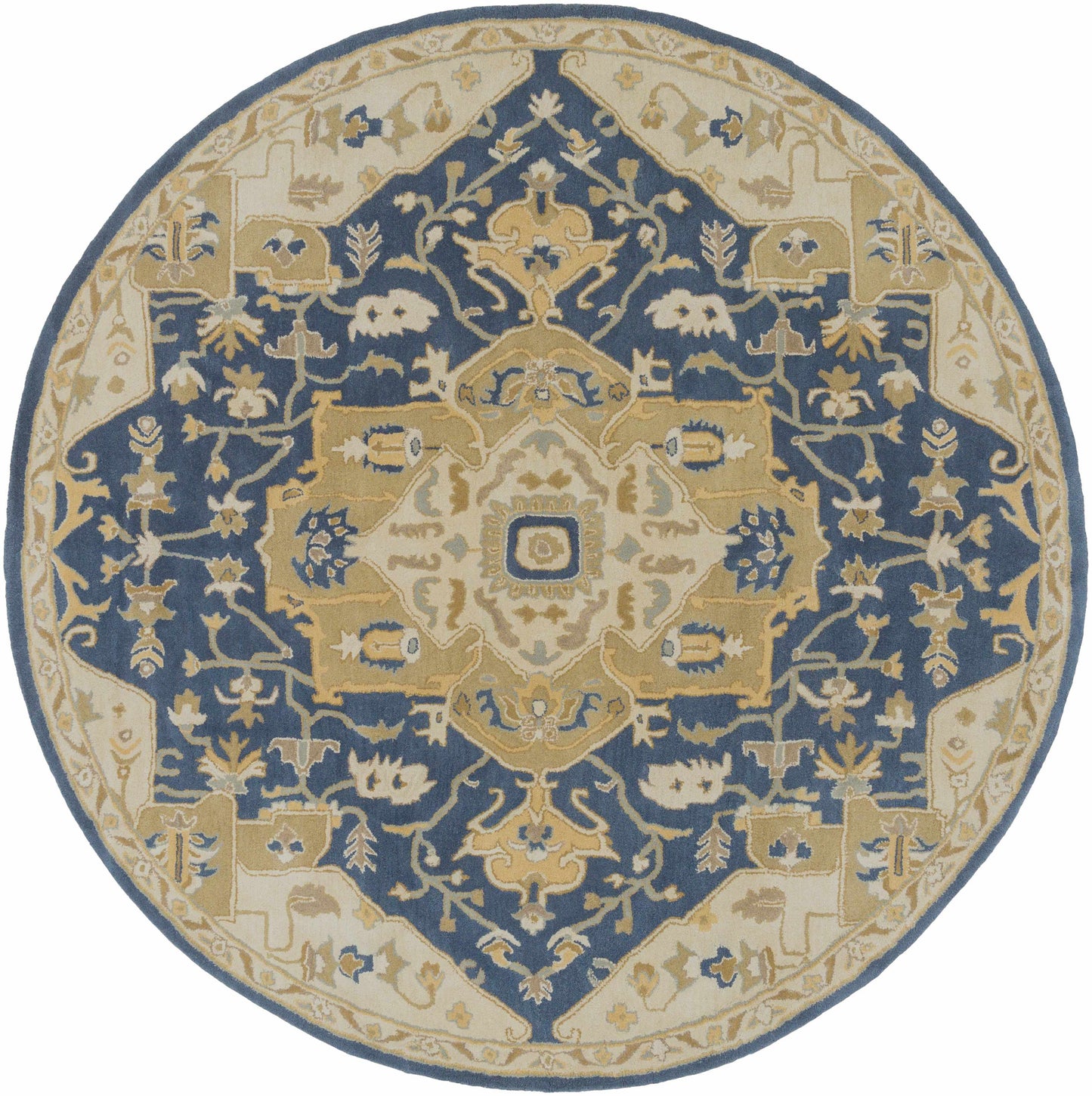 Broomfield 1145 Hand Tufted Blue Wool Rug
