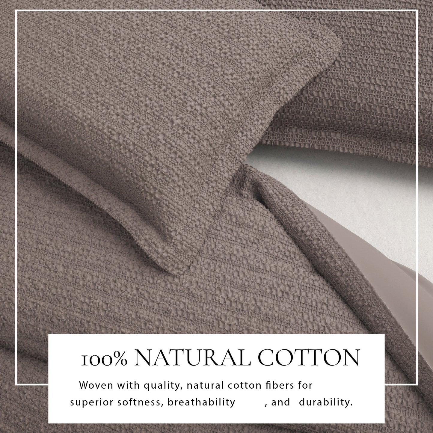 100% Cotton Honeycomb Waffle Duvet Set - Mattea Collection