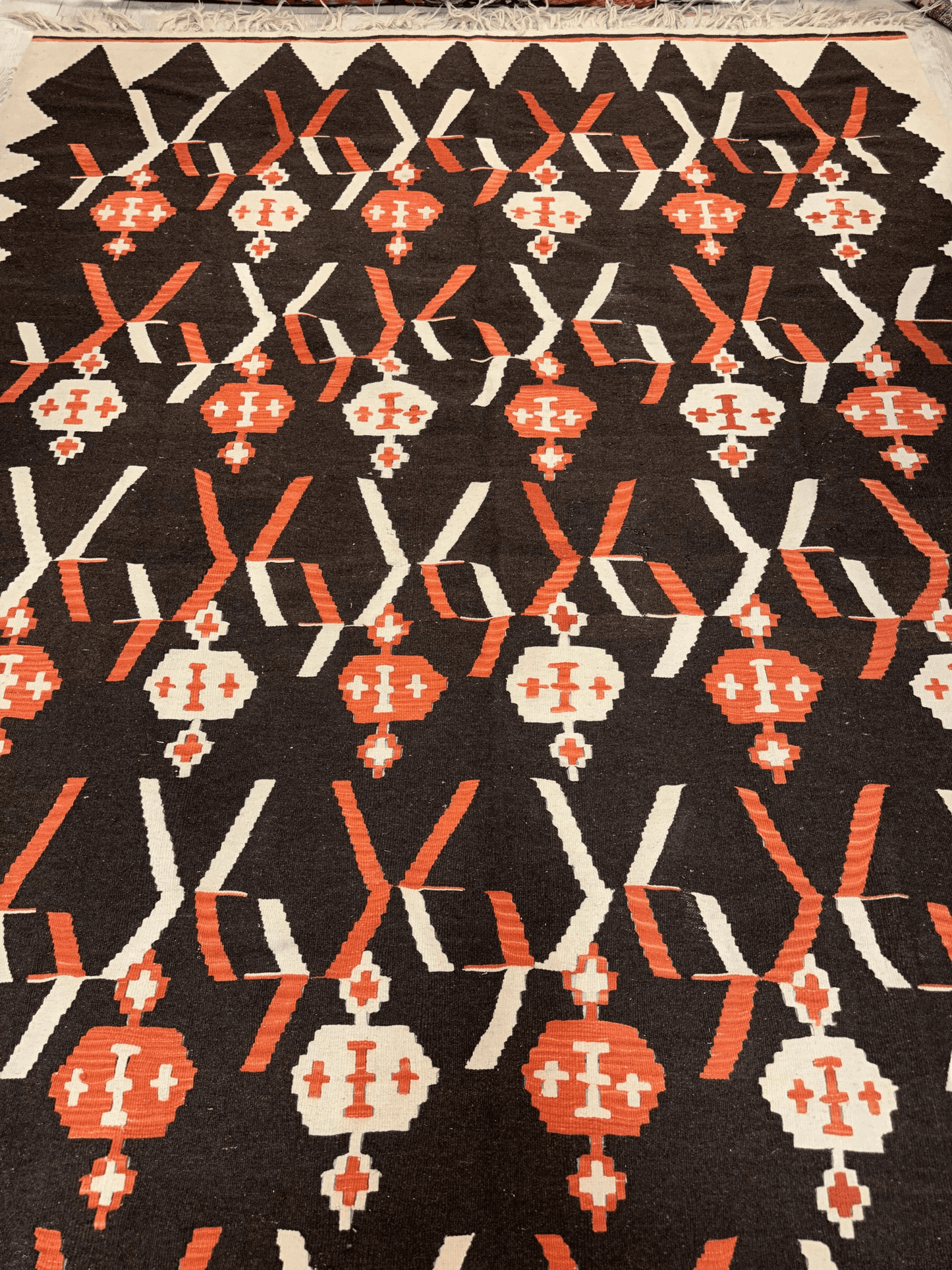 Masterpiece Large Vintage minimalistic Karabakh Kilim 7’5” x 11’